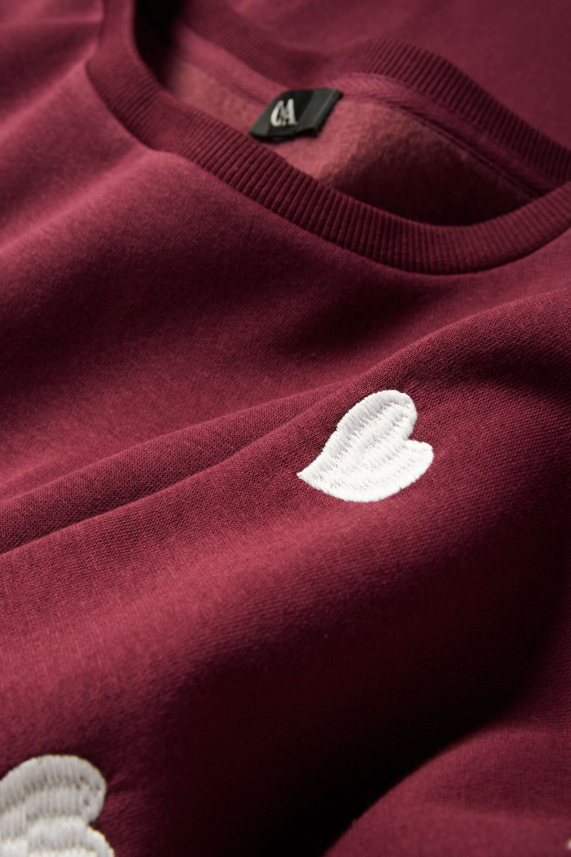 Sweatshirt dress - straight fit bordeaux