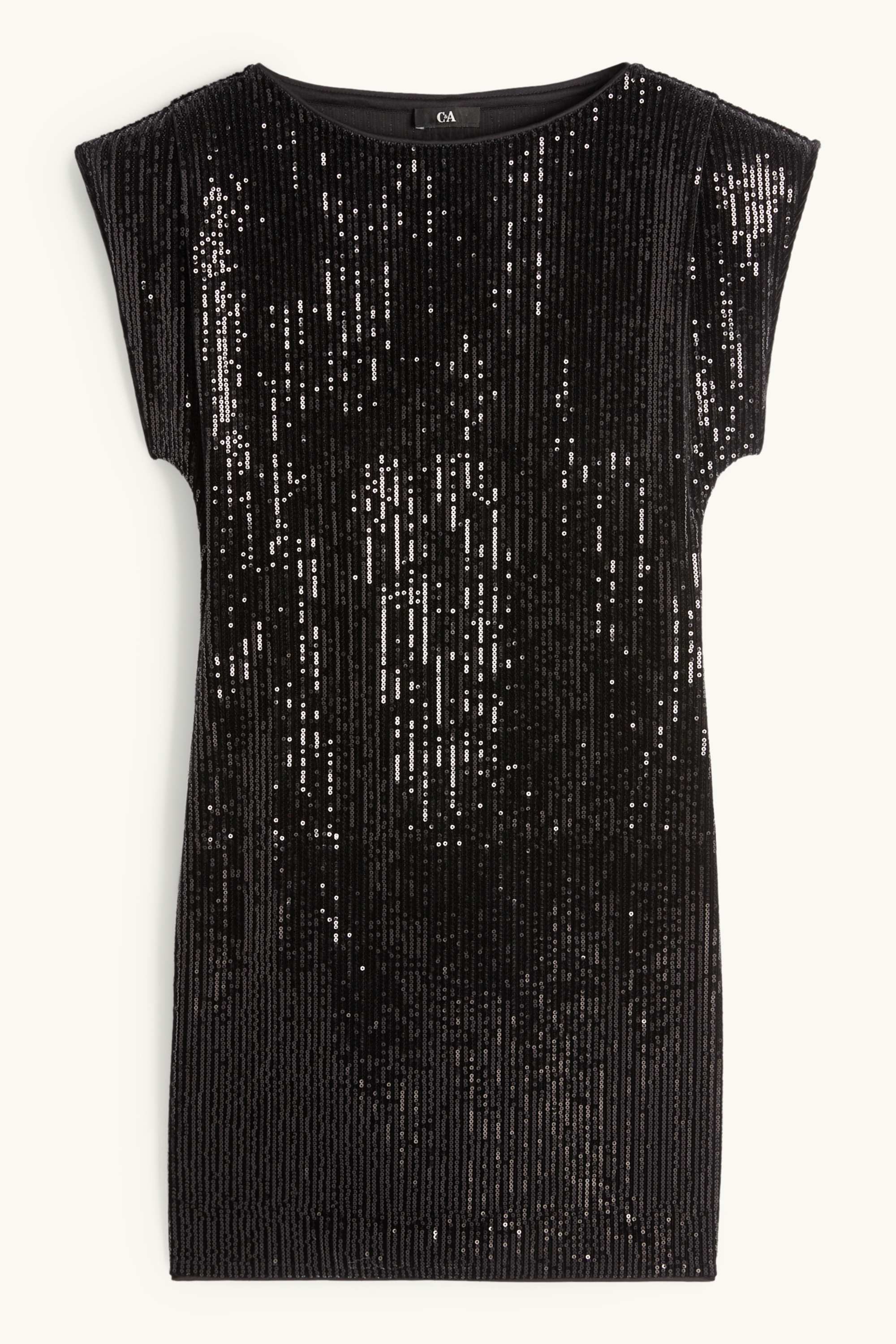 Sequin bodycon dress black