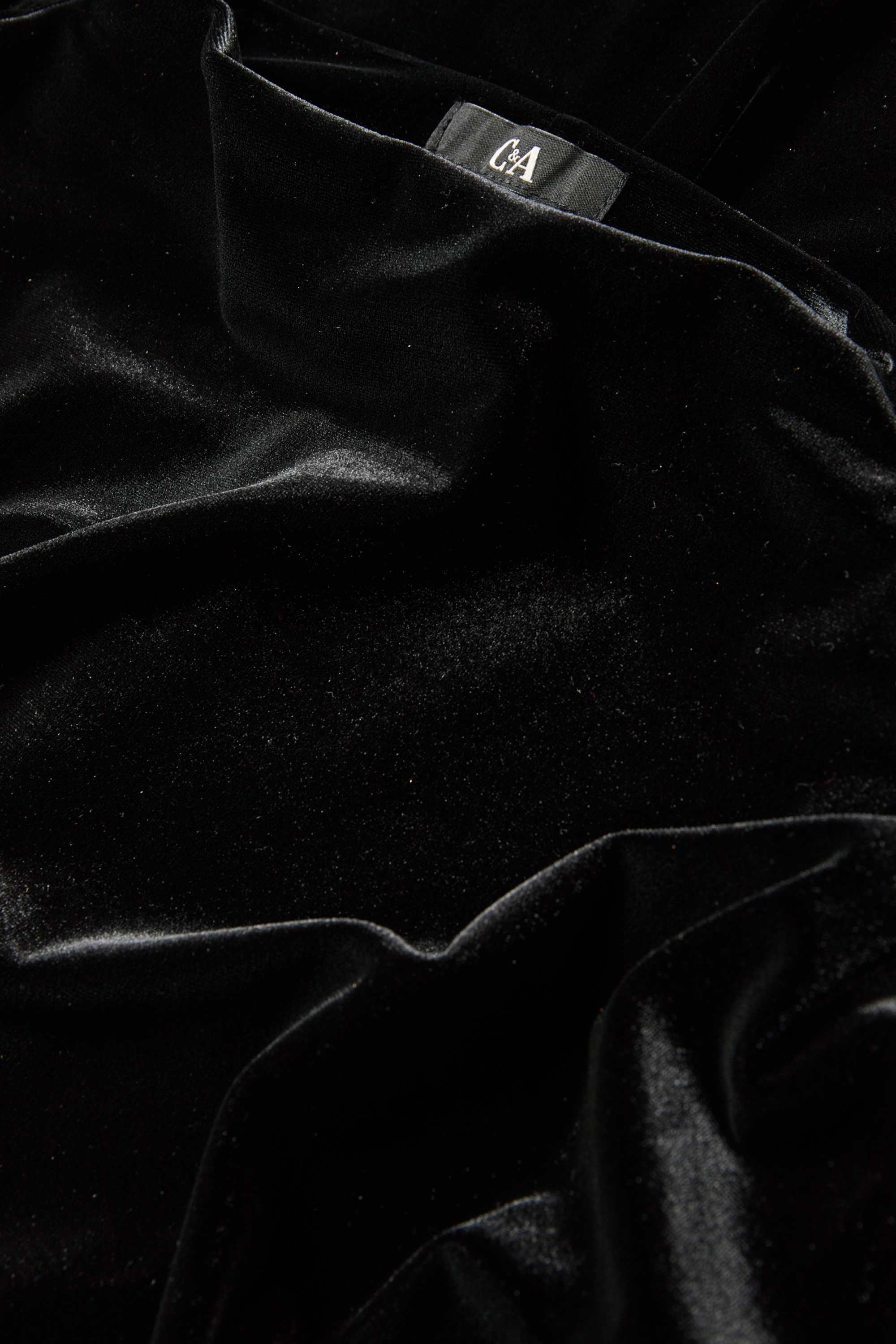 Velvet bodycon dress black