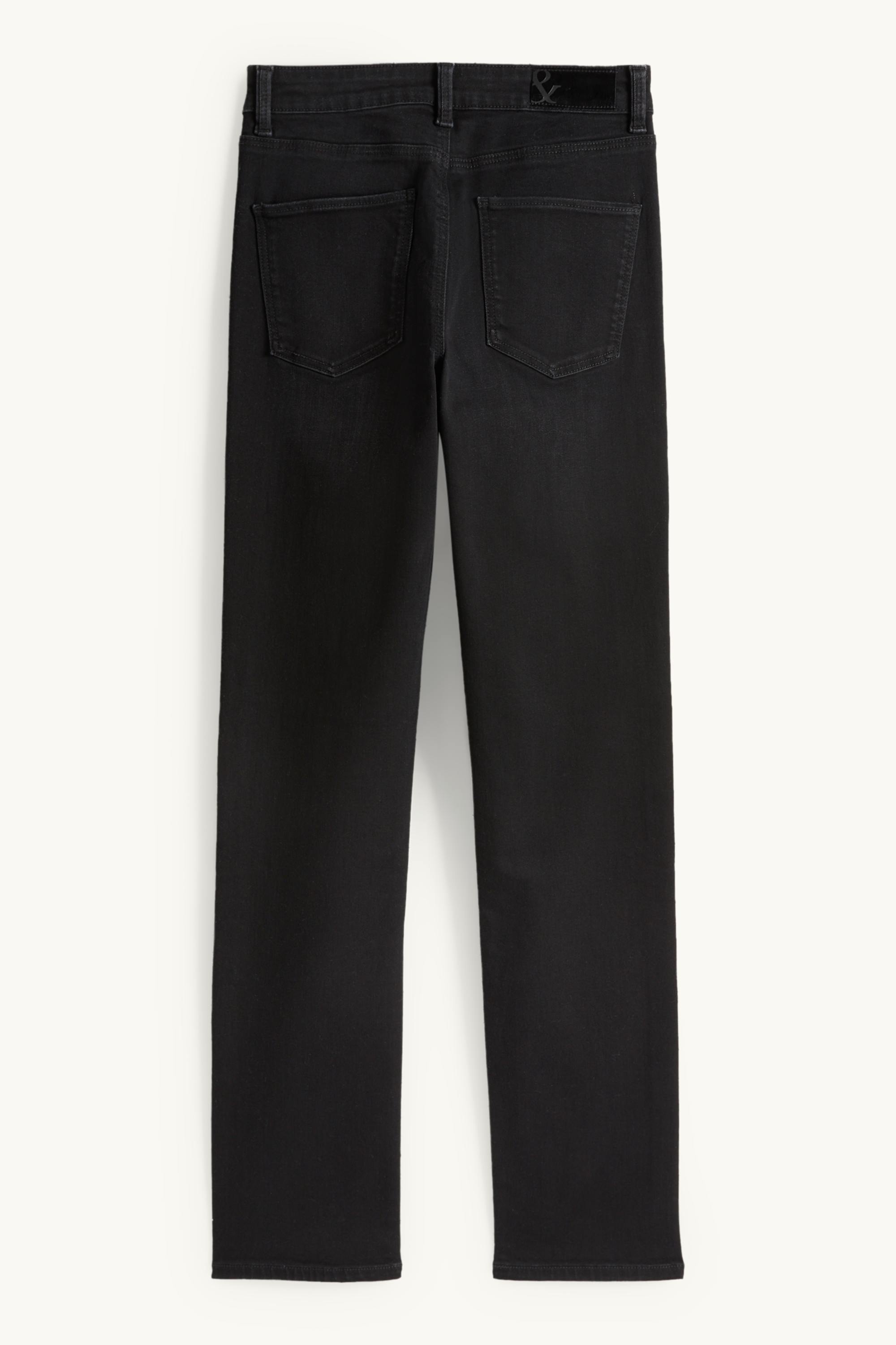 Straight jeans - mid-rise waist - shaping jeans denim-dark gray