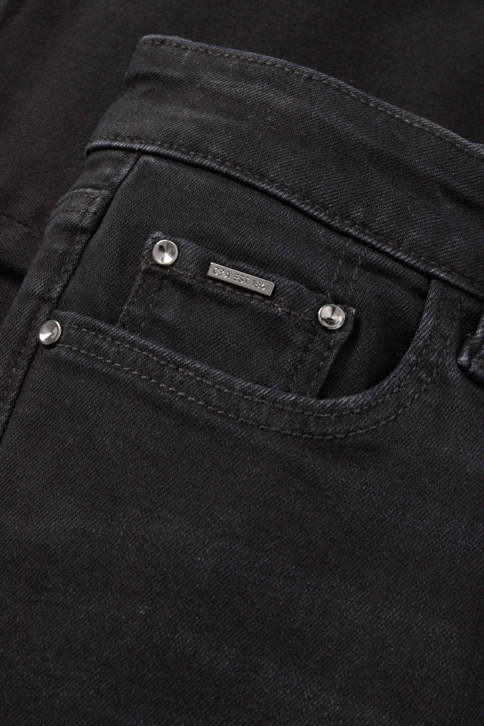 Straight jeans - mid-rise waist - shaping jeans denim-dark gray