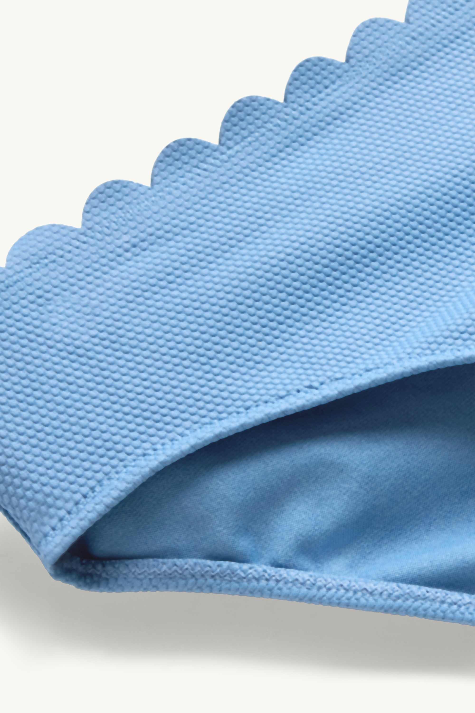 Bikini bottoms - mid-rise waist - LYCRA® XTRA LIFE™ - textured blue