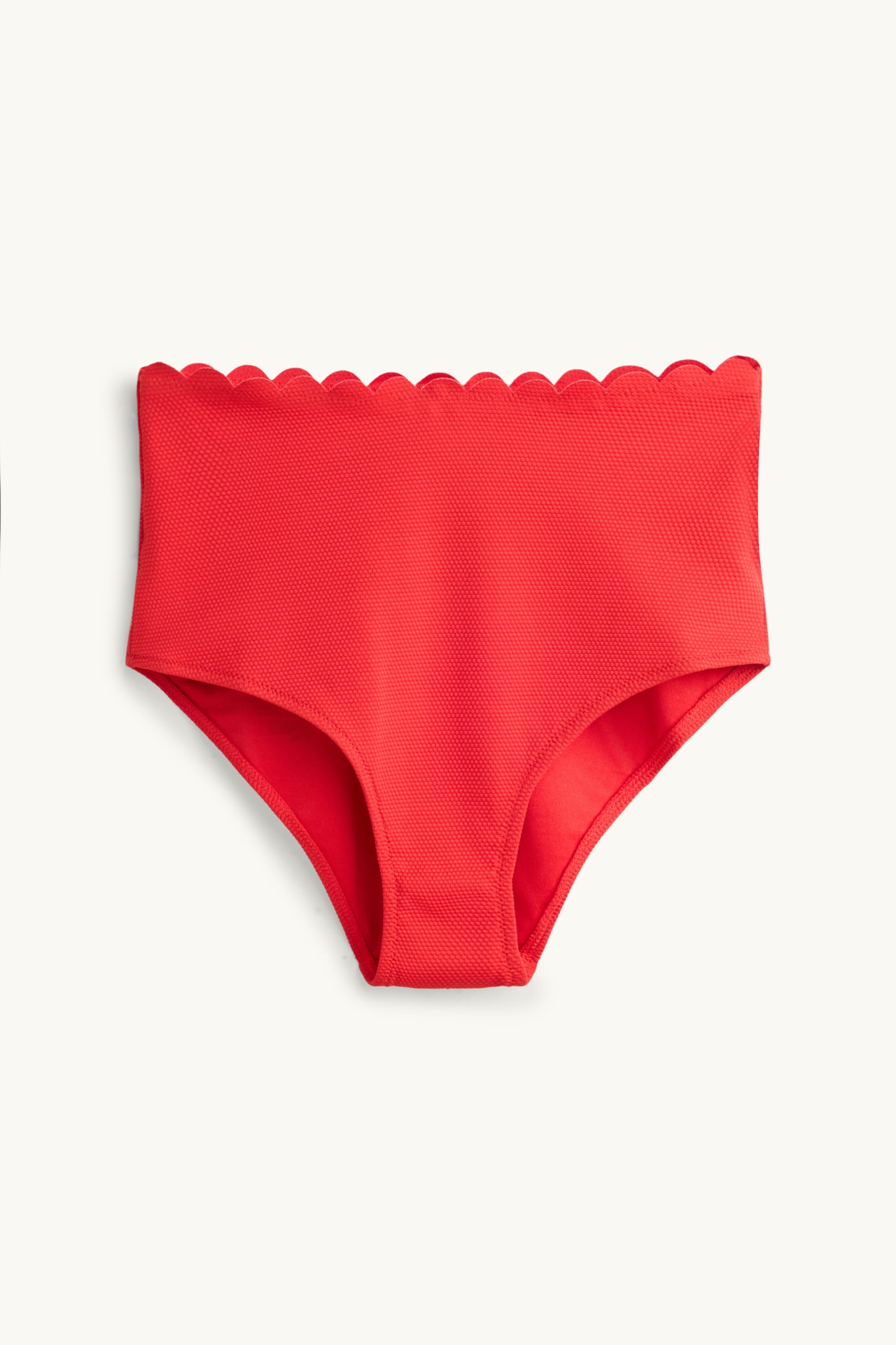 Bikini bottoms - high waist - LYCRA® XTRA LIFE™ - textured red