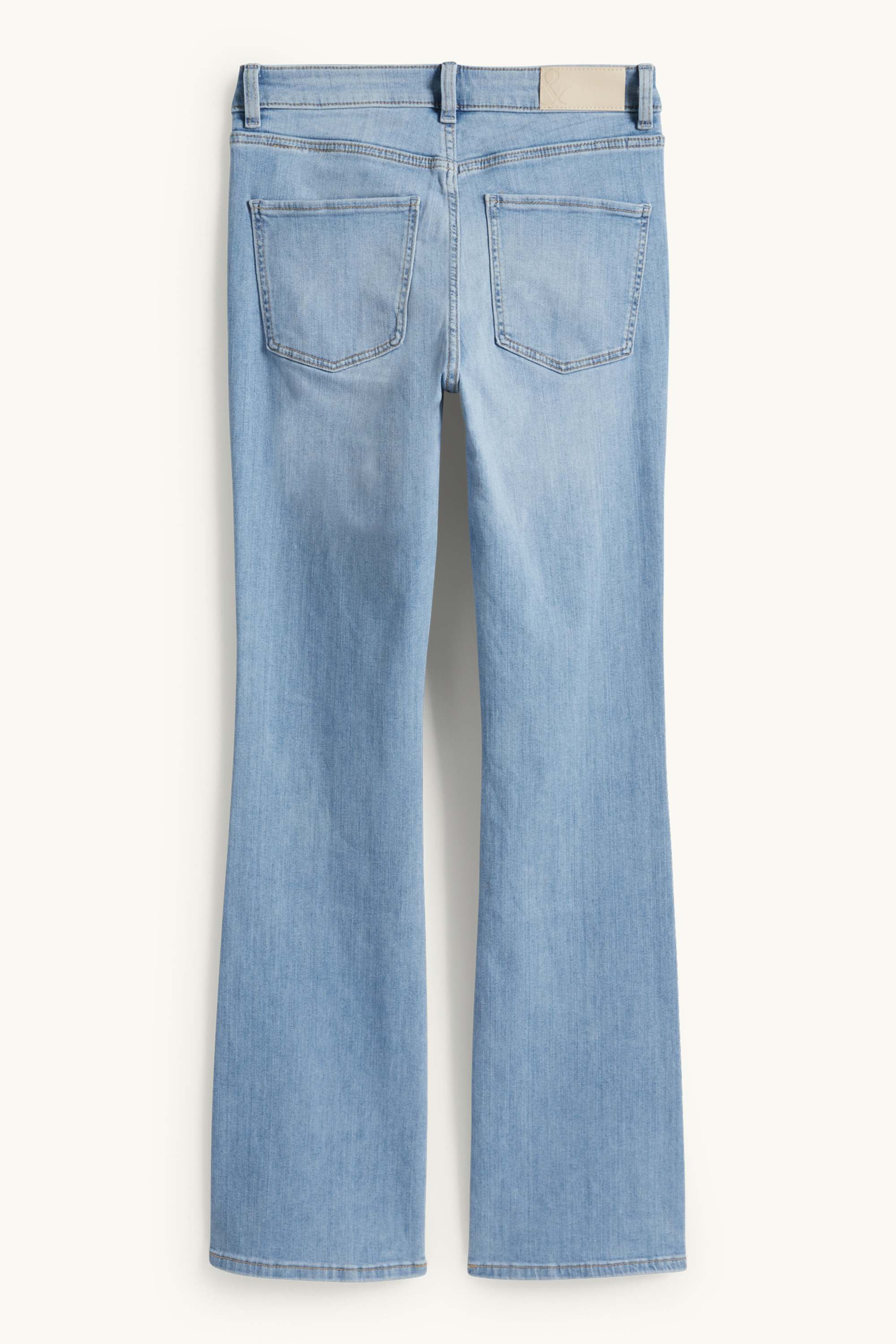 Bootcut jeans - mid-rise waist denim-light blue