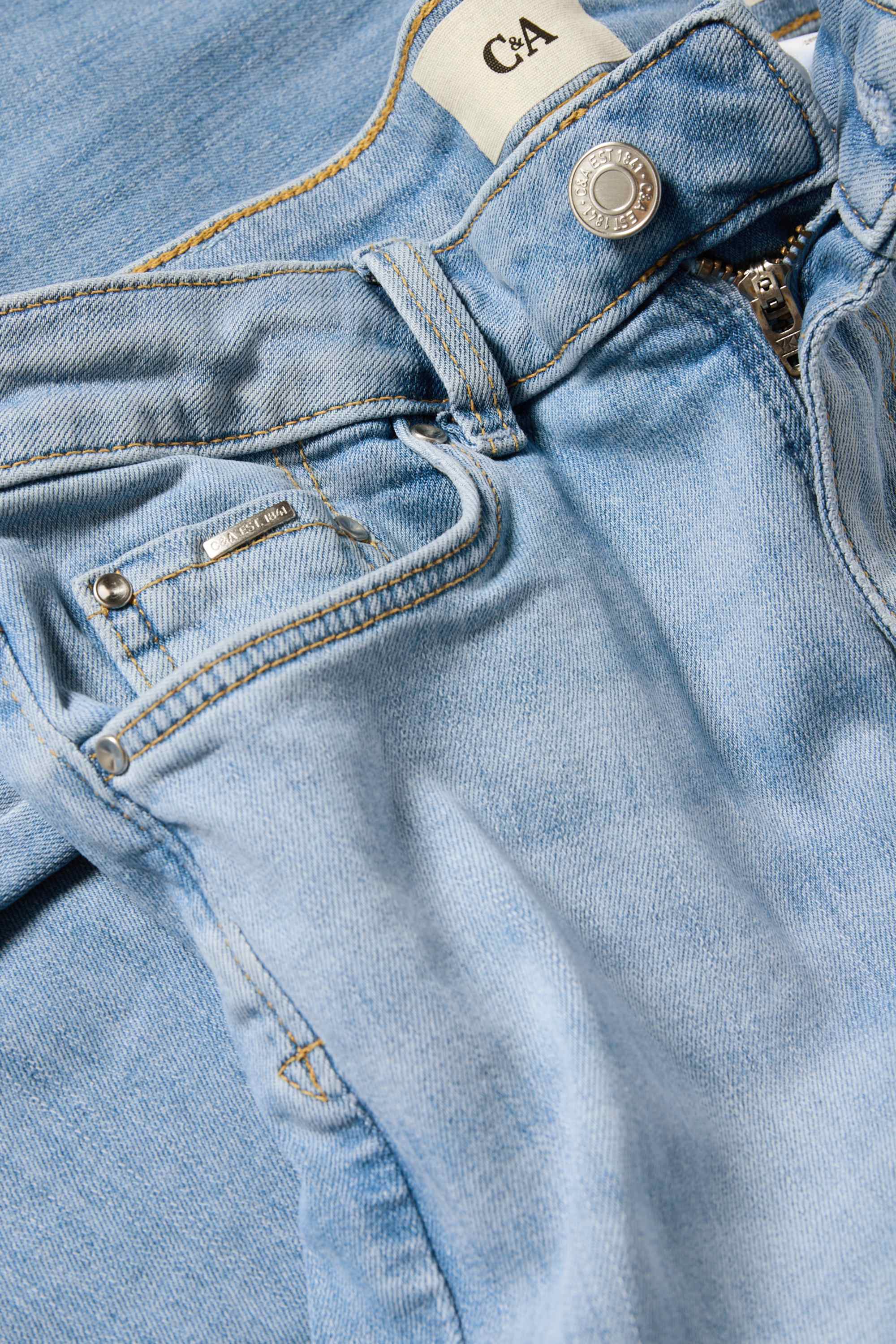 Bootcut jeans - mid-rise waist denim-light blue