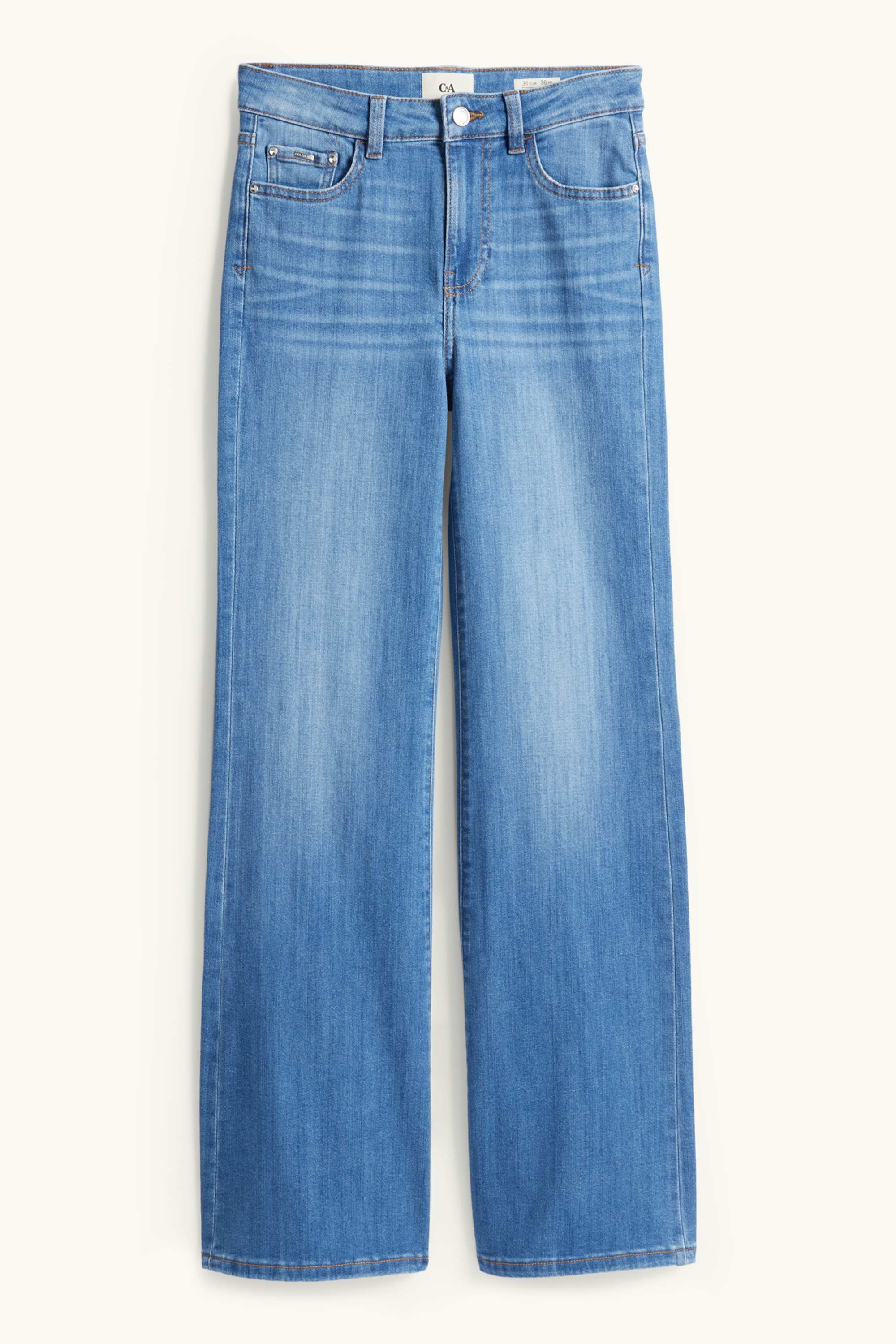 Flared jeans - mid-rise waist blue