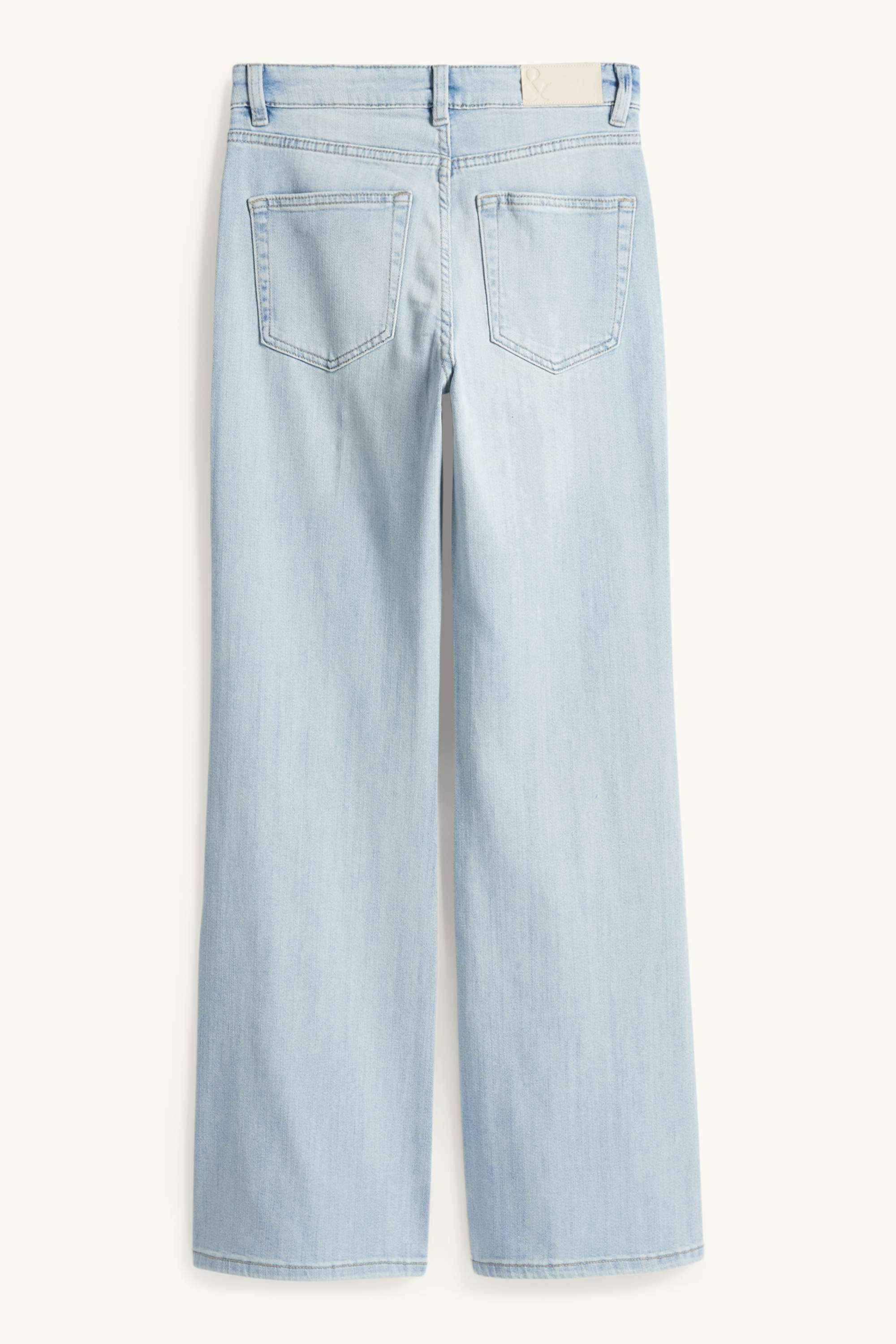 Flared jeans - mid-rise waist light blue