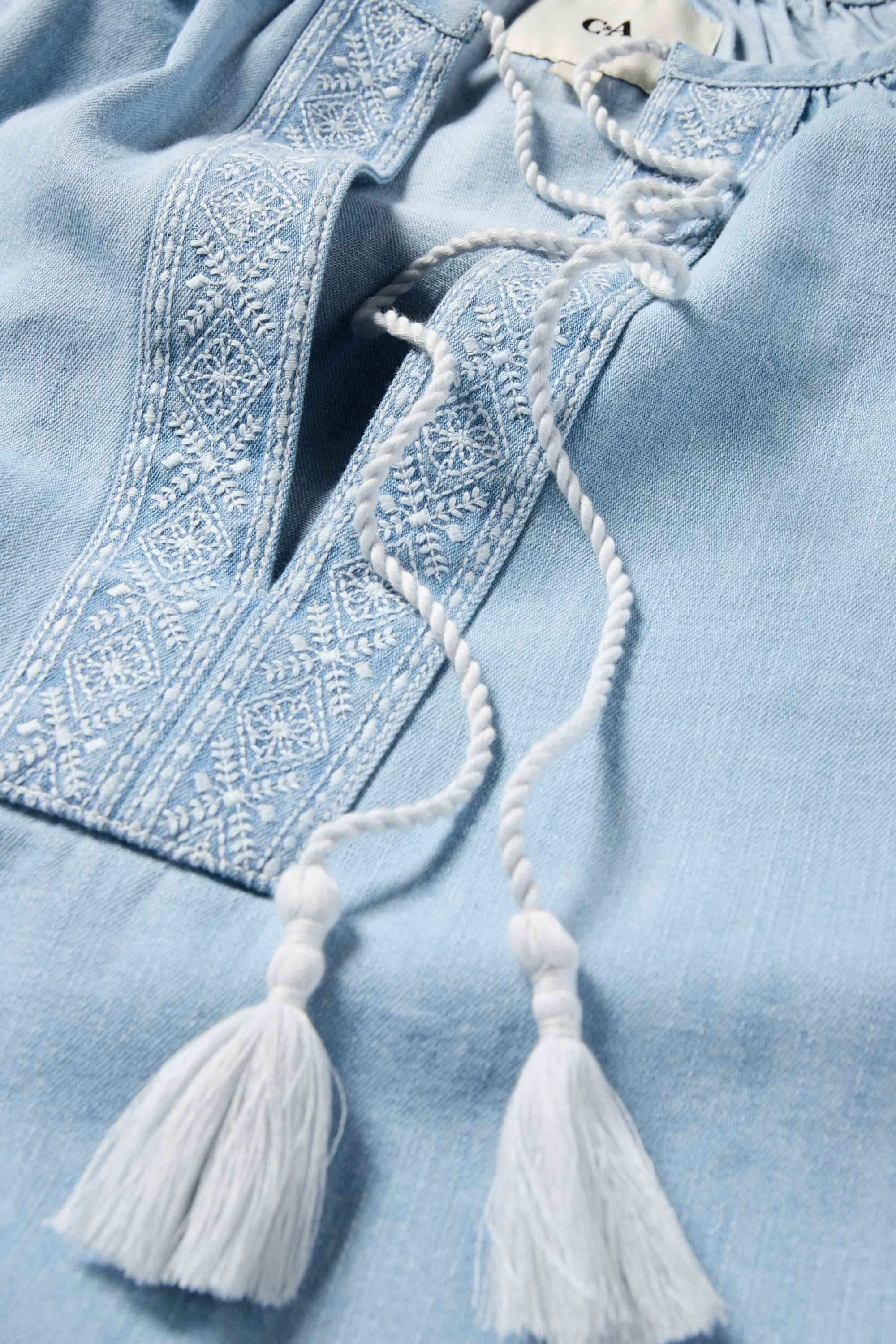 Tunic dress - denim look light blue