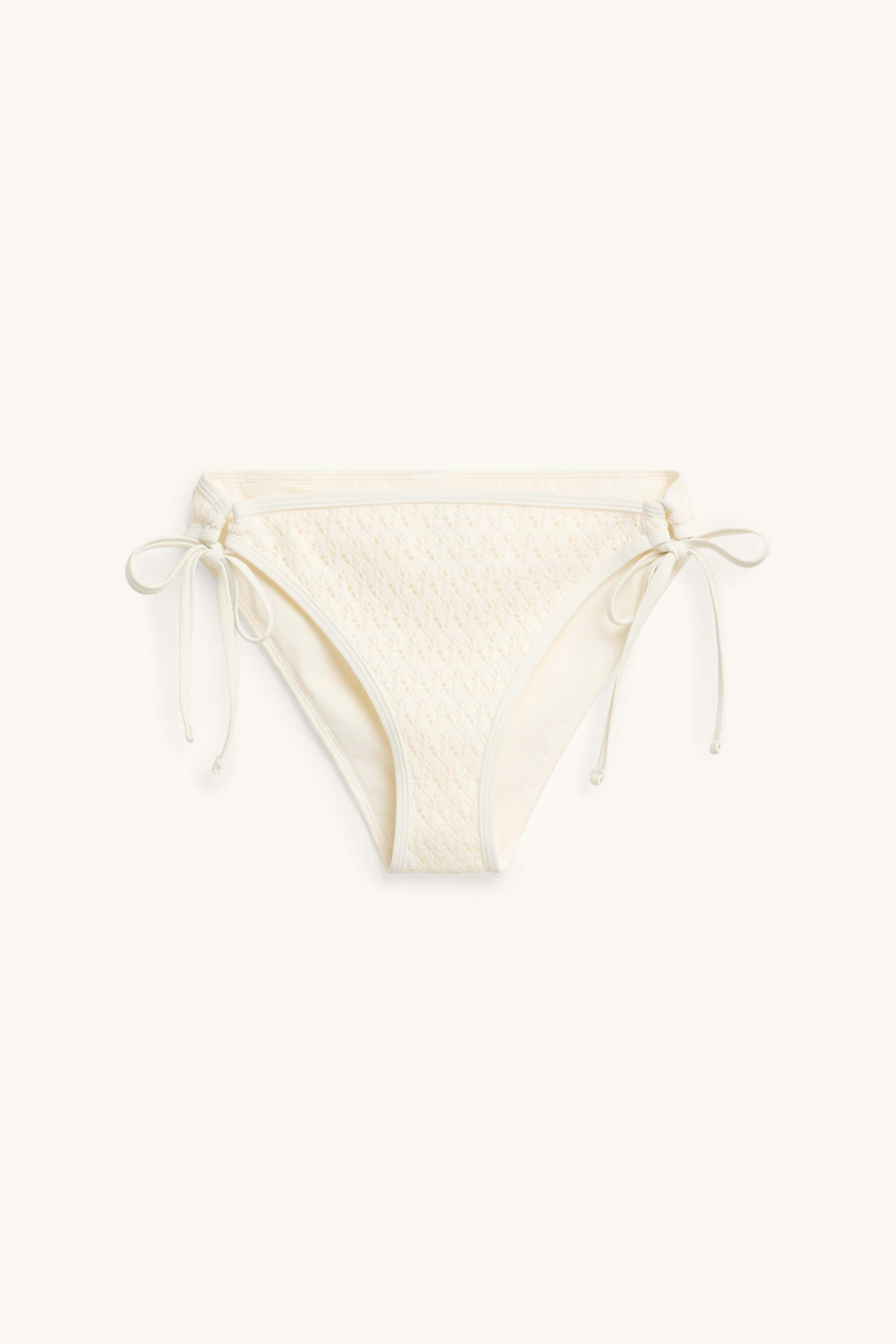 Bikini bottoms - mid-rise waist - LYCRA® XTRA LIFE™ - textured white