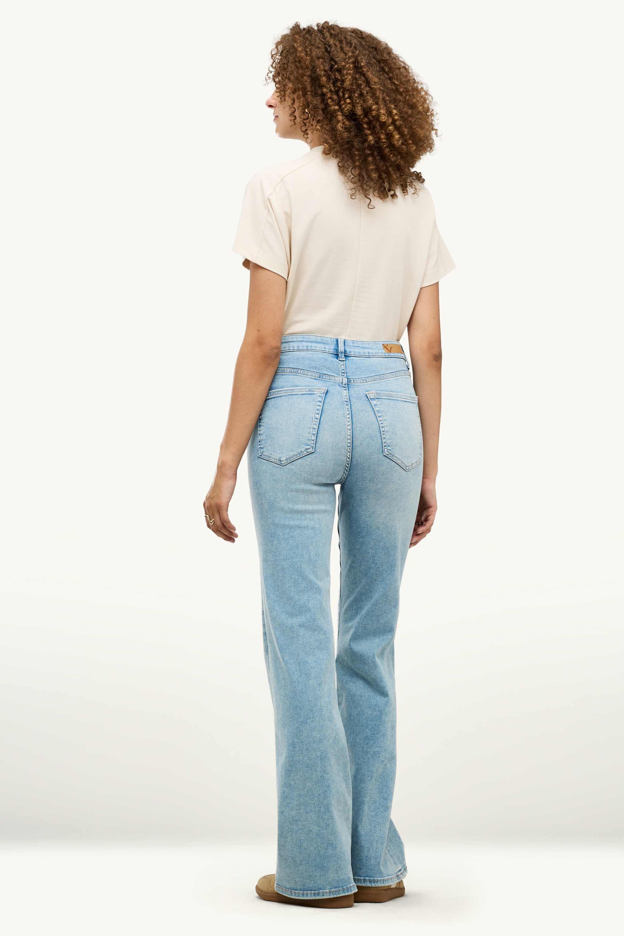 Flared jeans - high waist - LYCRA® denim-light blue