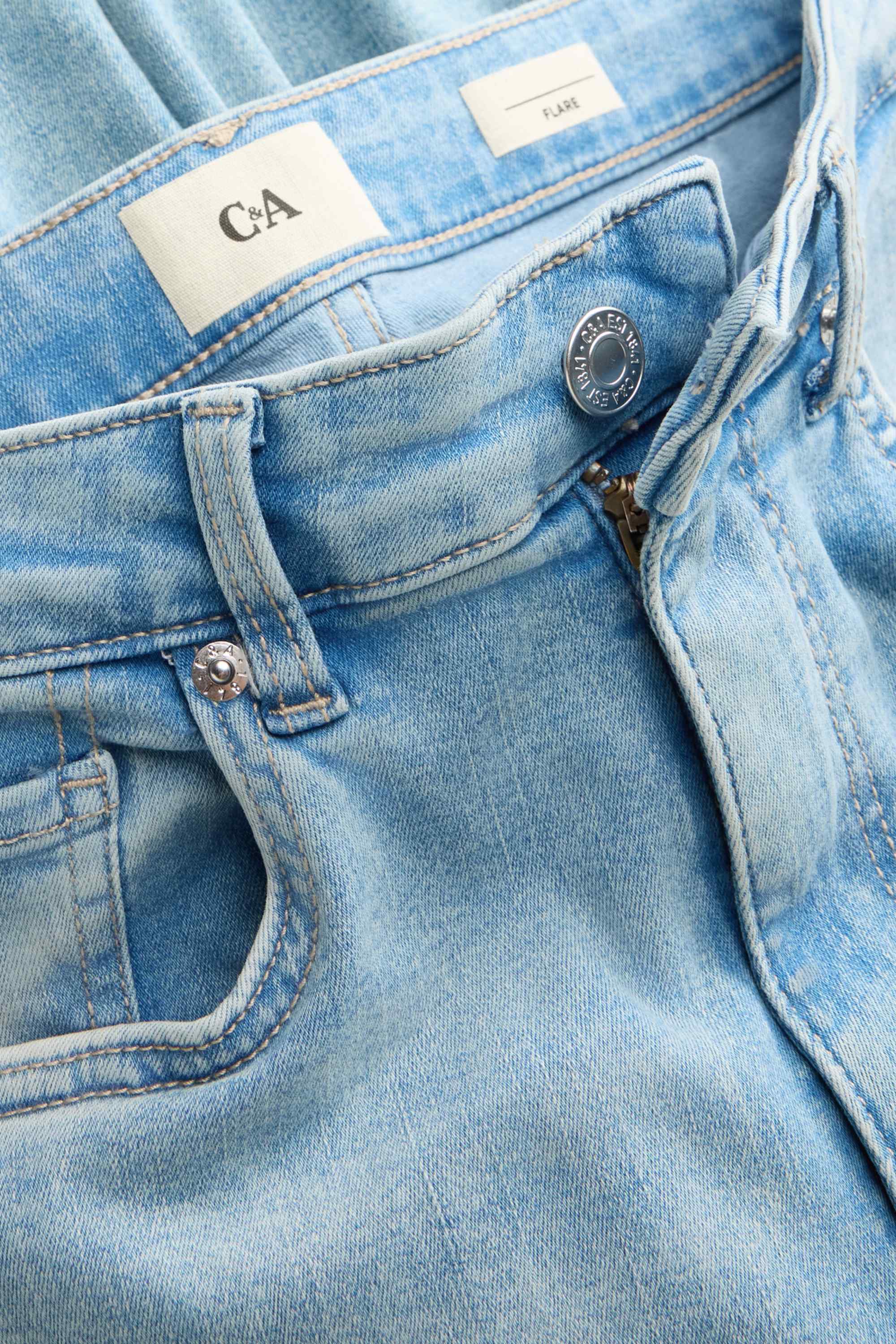 Flared jeans - high waist - LYCRA® denim-light blue