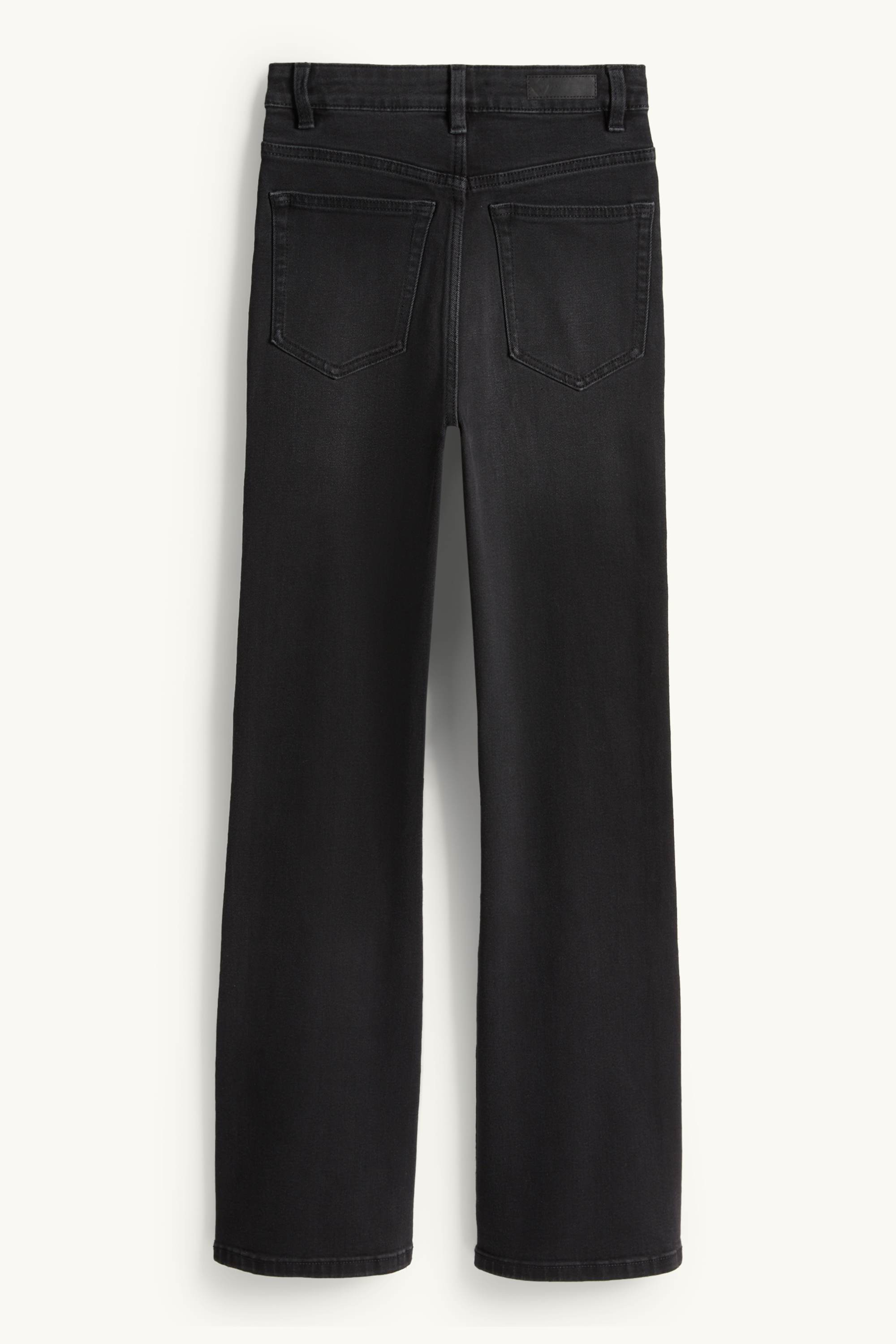 Flared jeans - high waist denim-dark gray