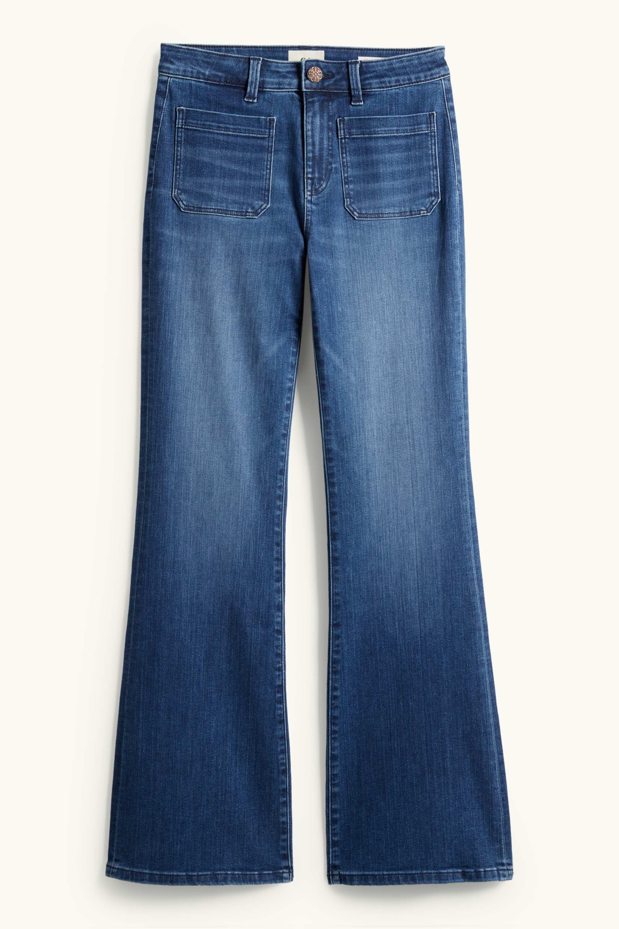 Flared jeans - mid-rise waist blue
