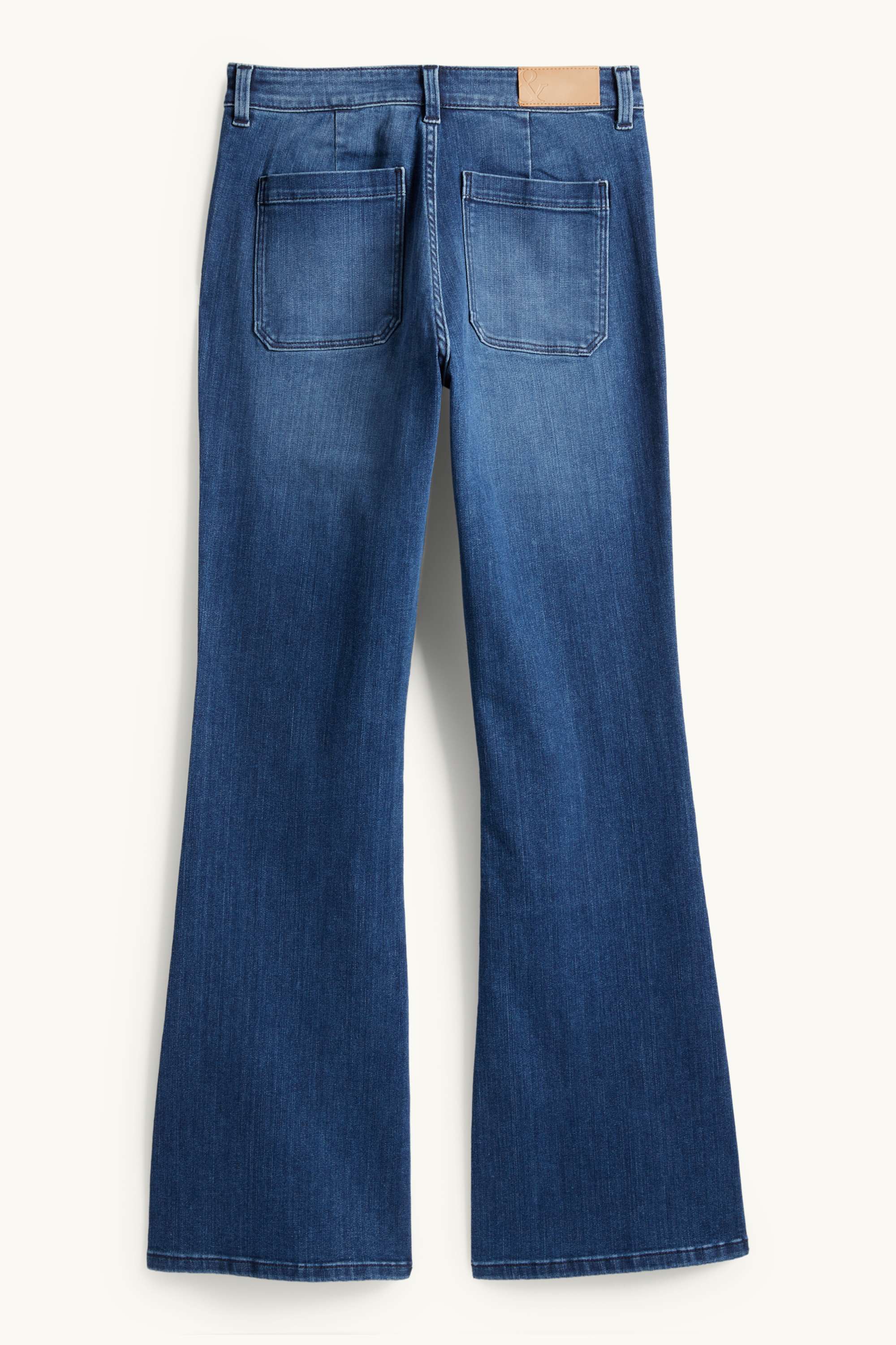 Flared jeans - mid-rise waist blue