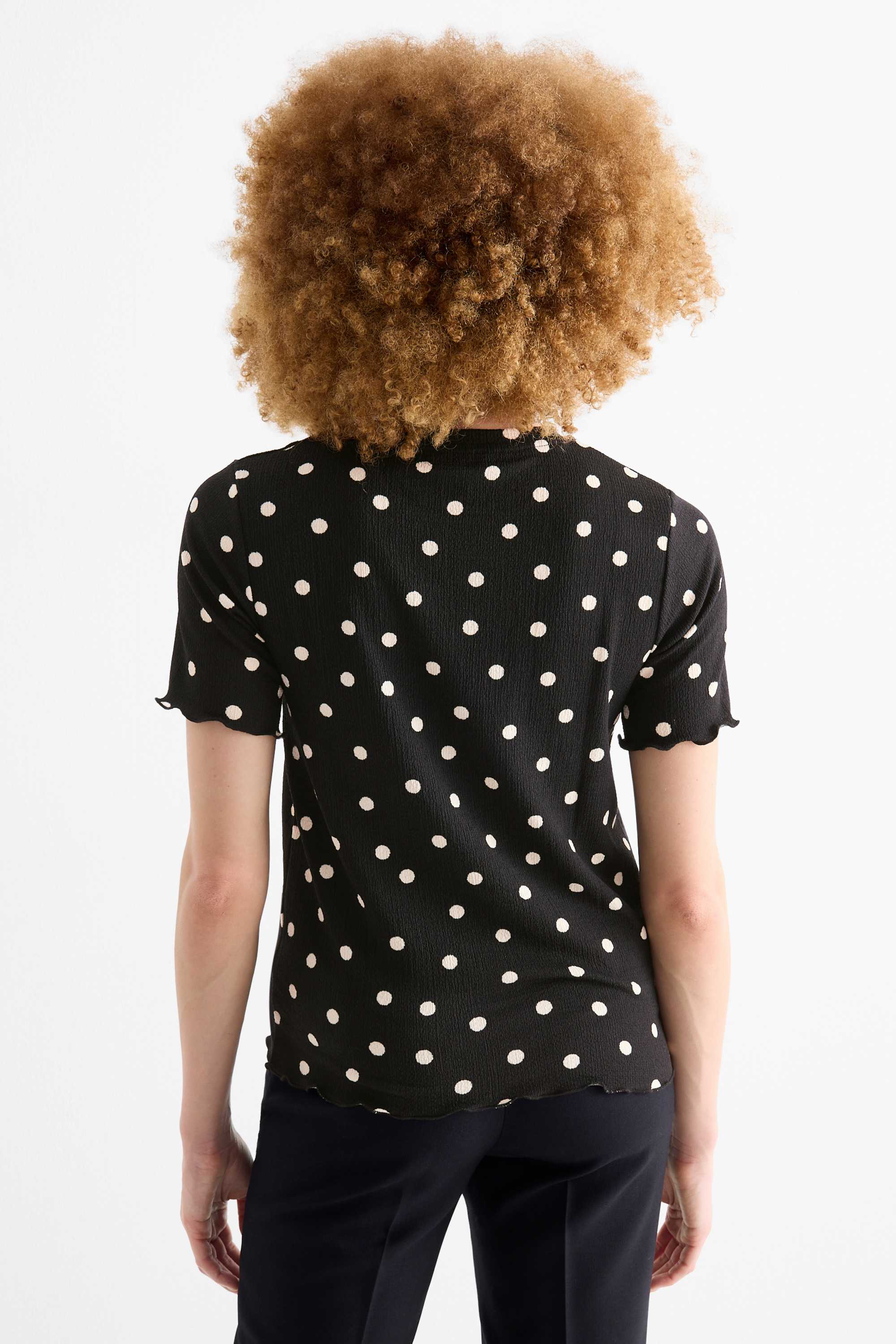 T-shirt - regular fit - polka dot black