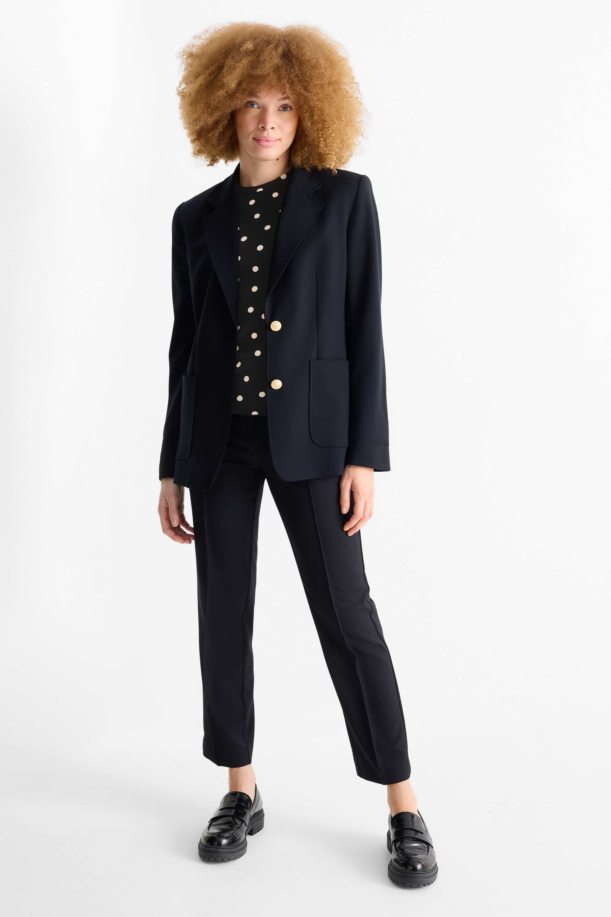 T-shirt - regular fit - polka dot black
