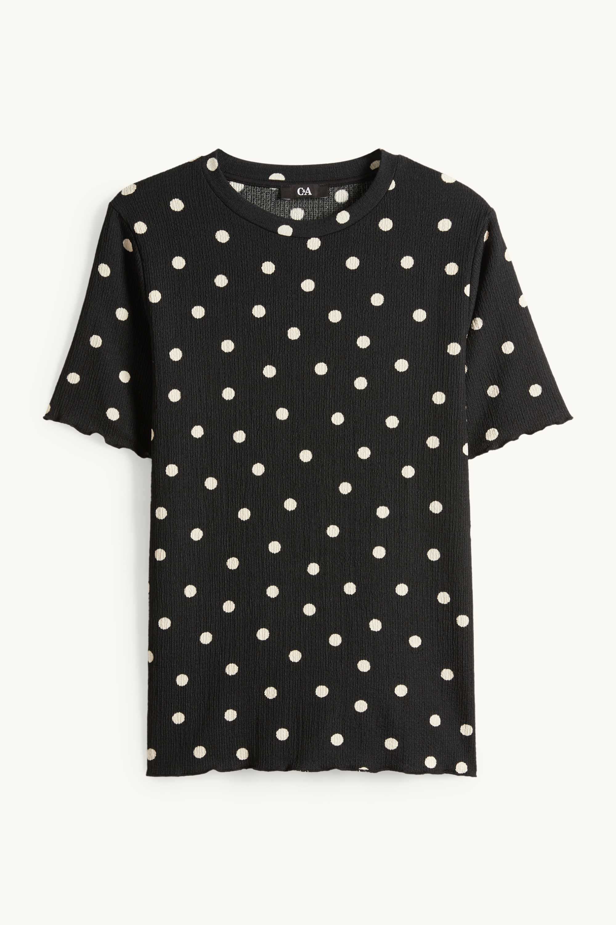 T-shirt - regular fit - polka dot black