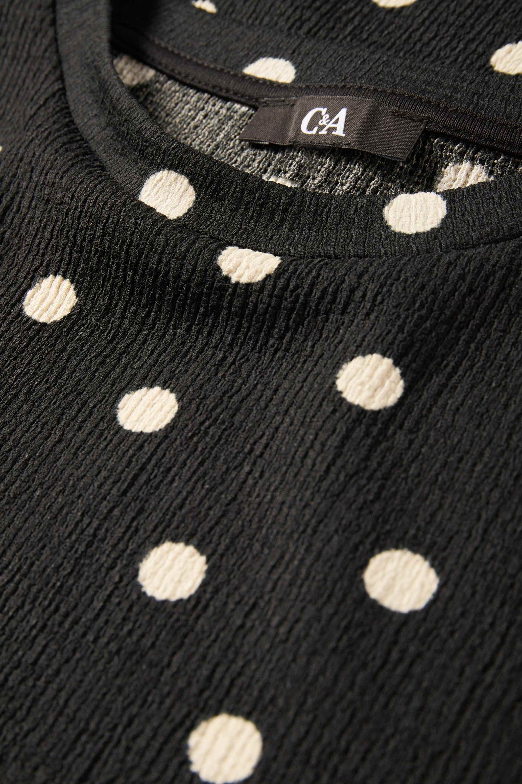T-shirt - regular fit - polka dot black