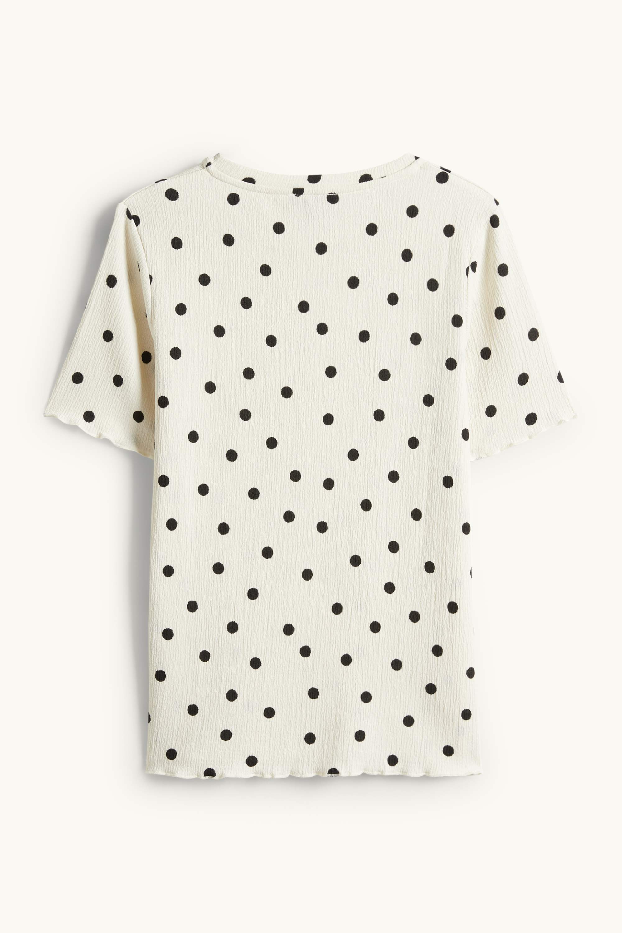 T-shirt - regular fit - polka dot cremewhite