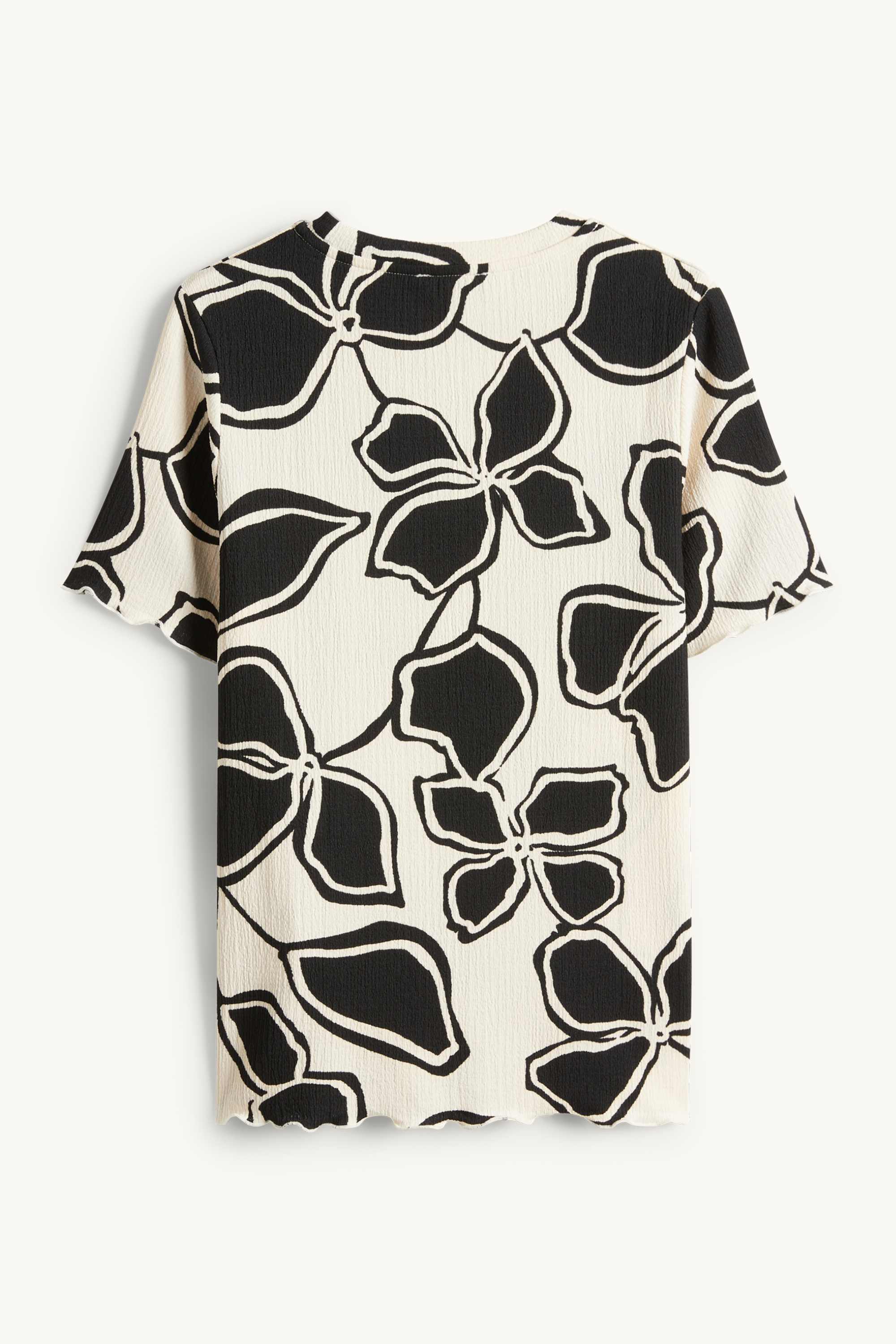 T-shirt - regular fit - floral black / beige (2)