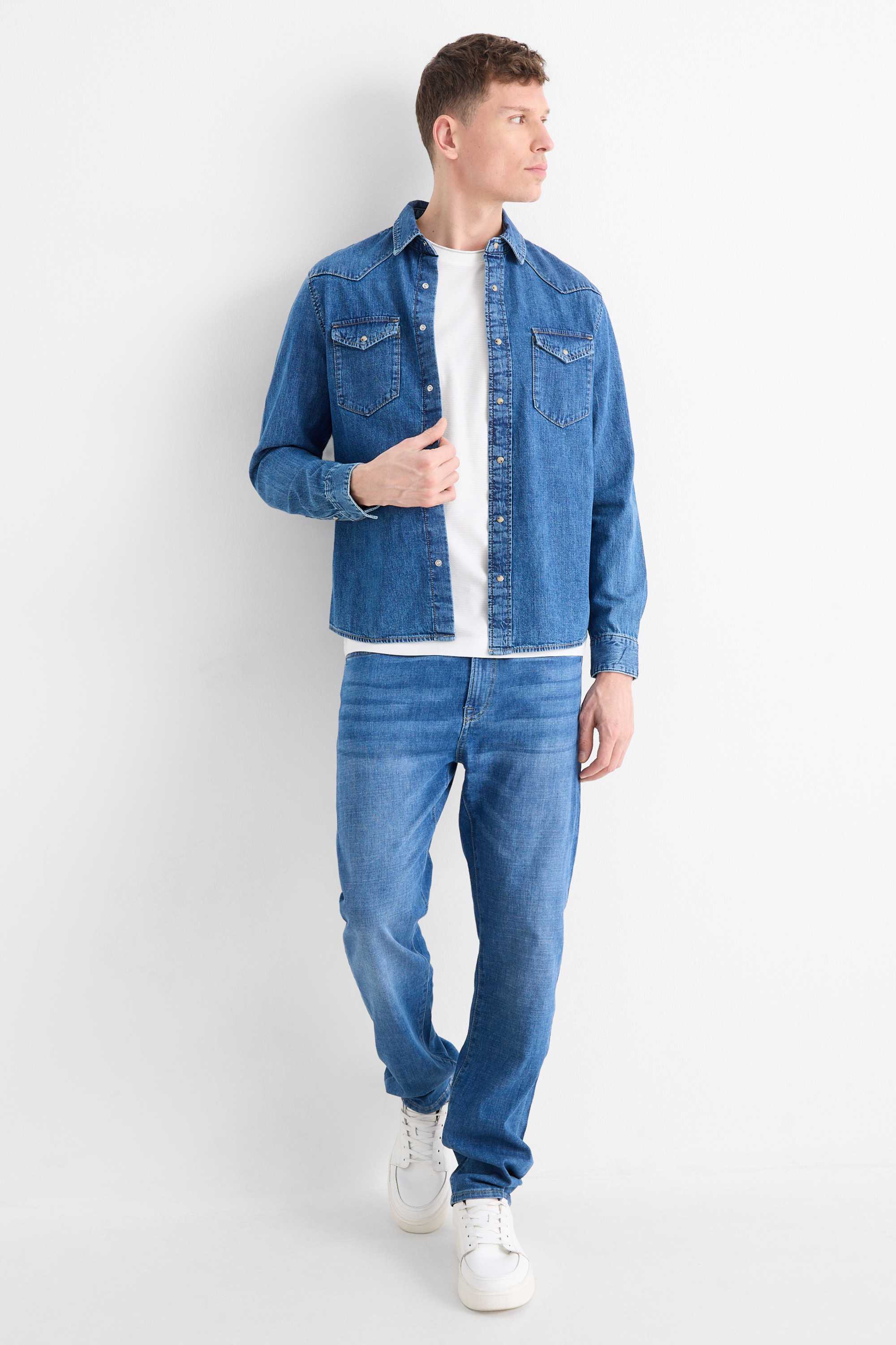 T-shirt - regular fit - textured white