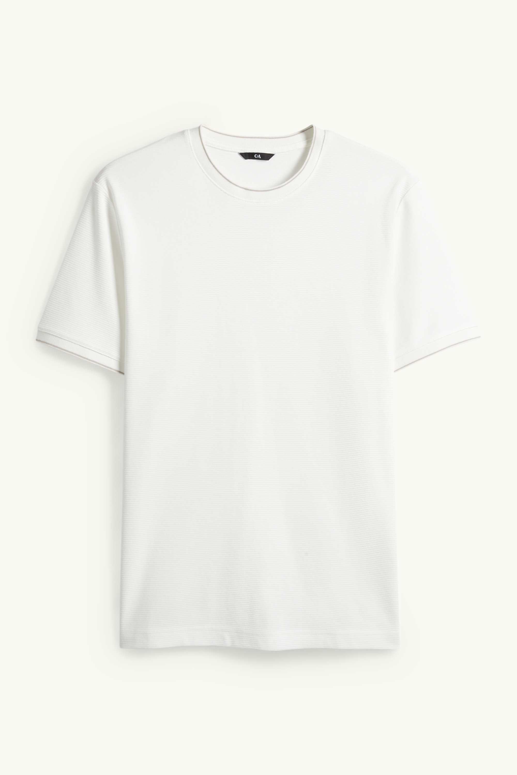 T-shirt - regular fit - textured white
