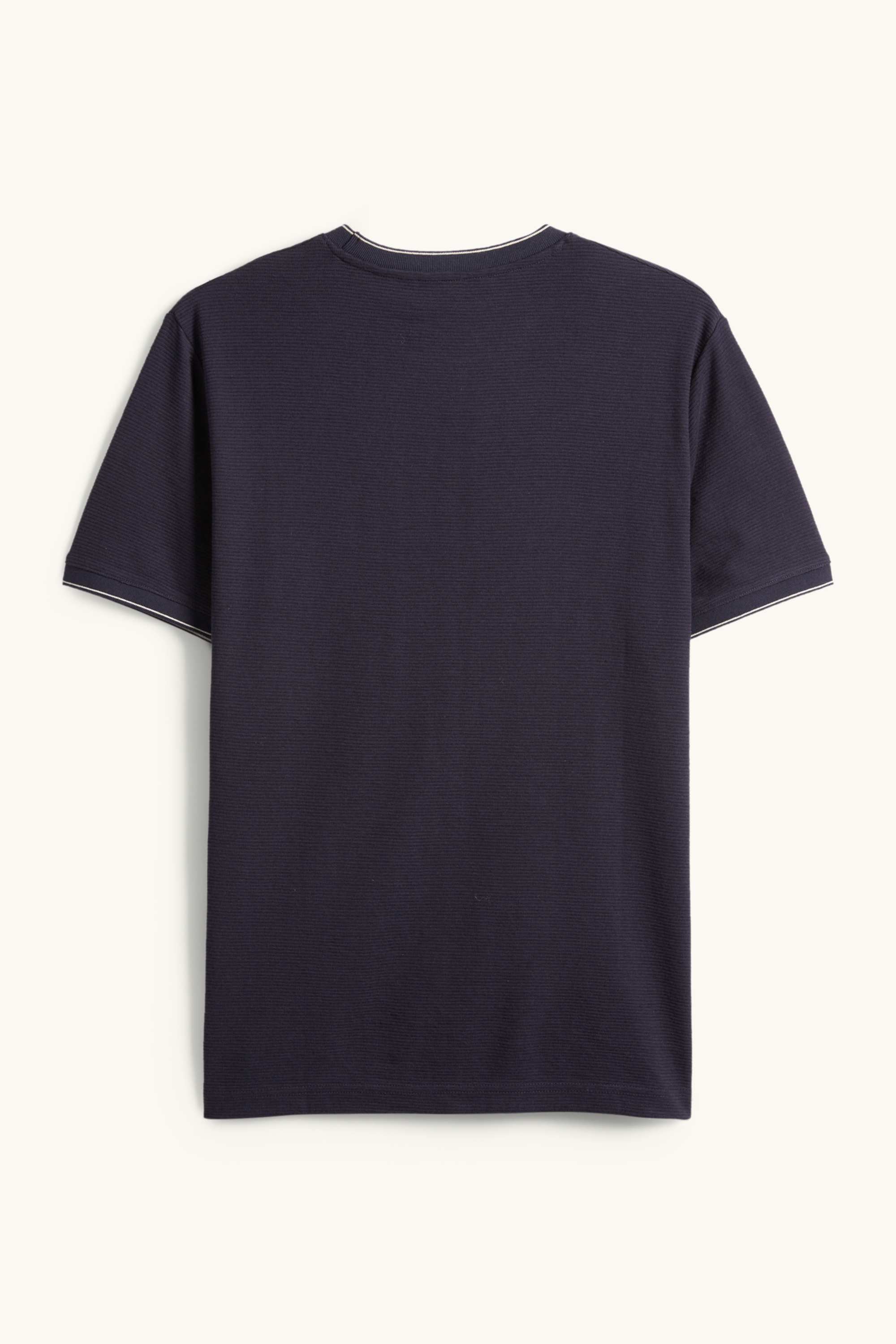 T-shirt - regular fit - textured dark blue