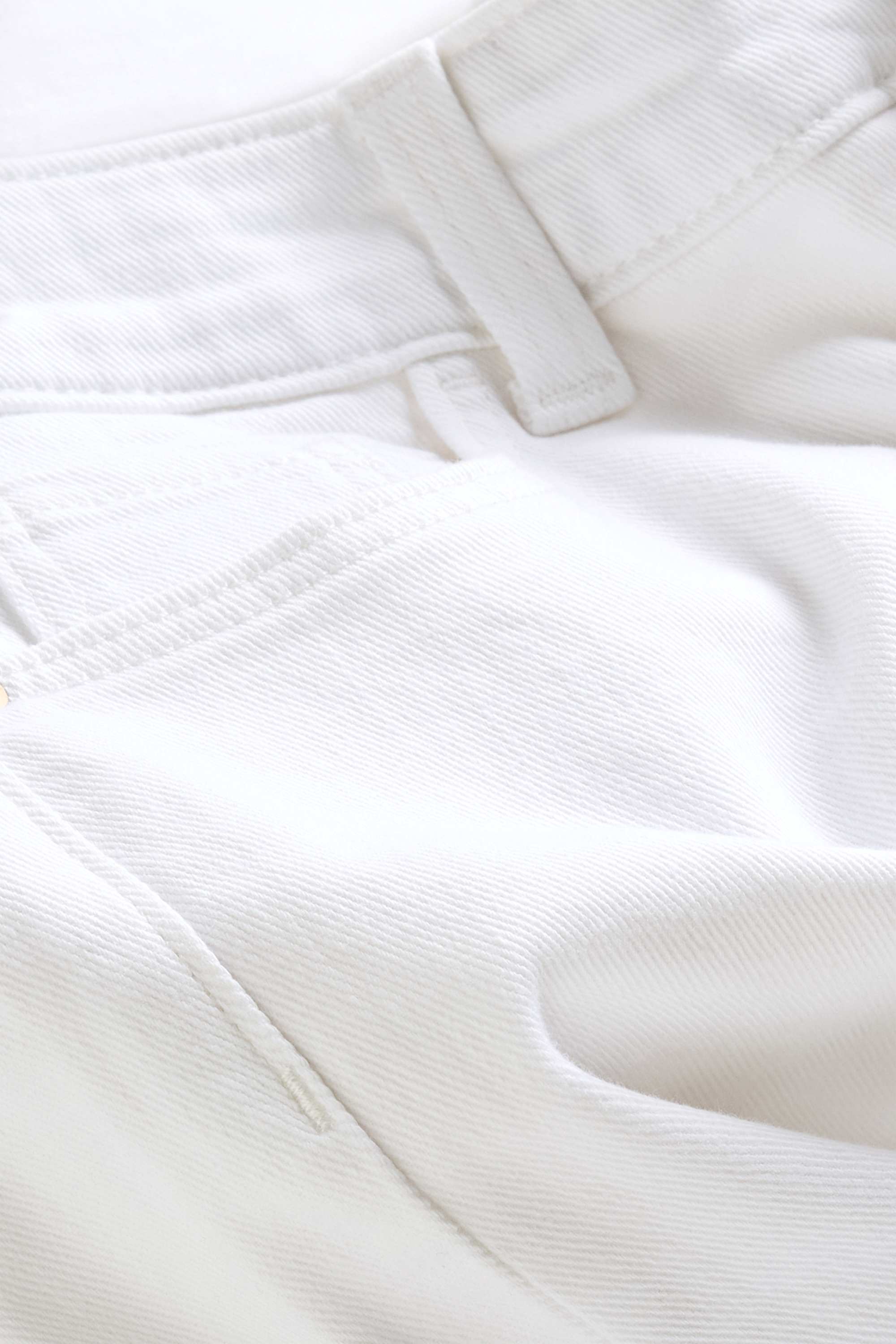 Denim shorts - mid-rise waist white