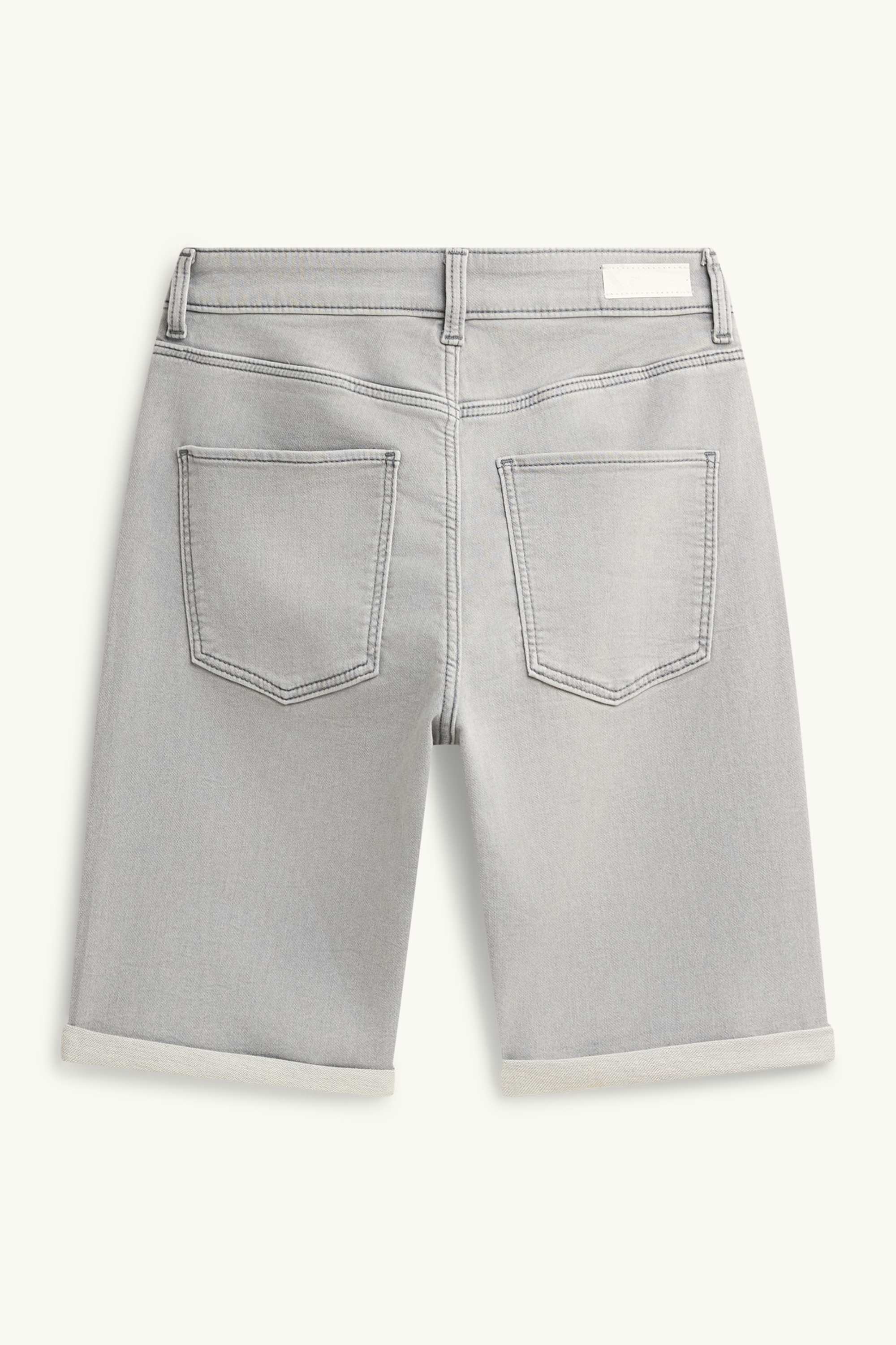 Denim Bermuda shorts - mid-rise waist - jog denim denim-light gray