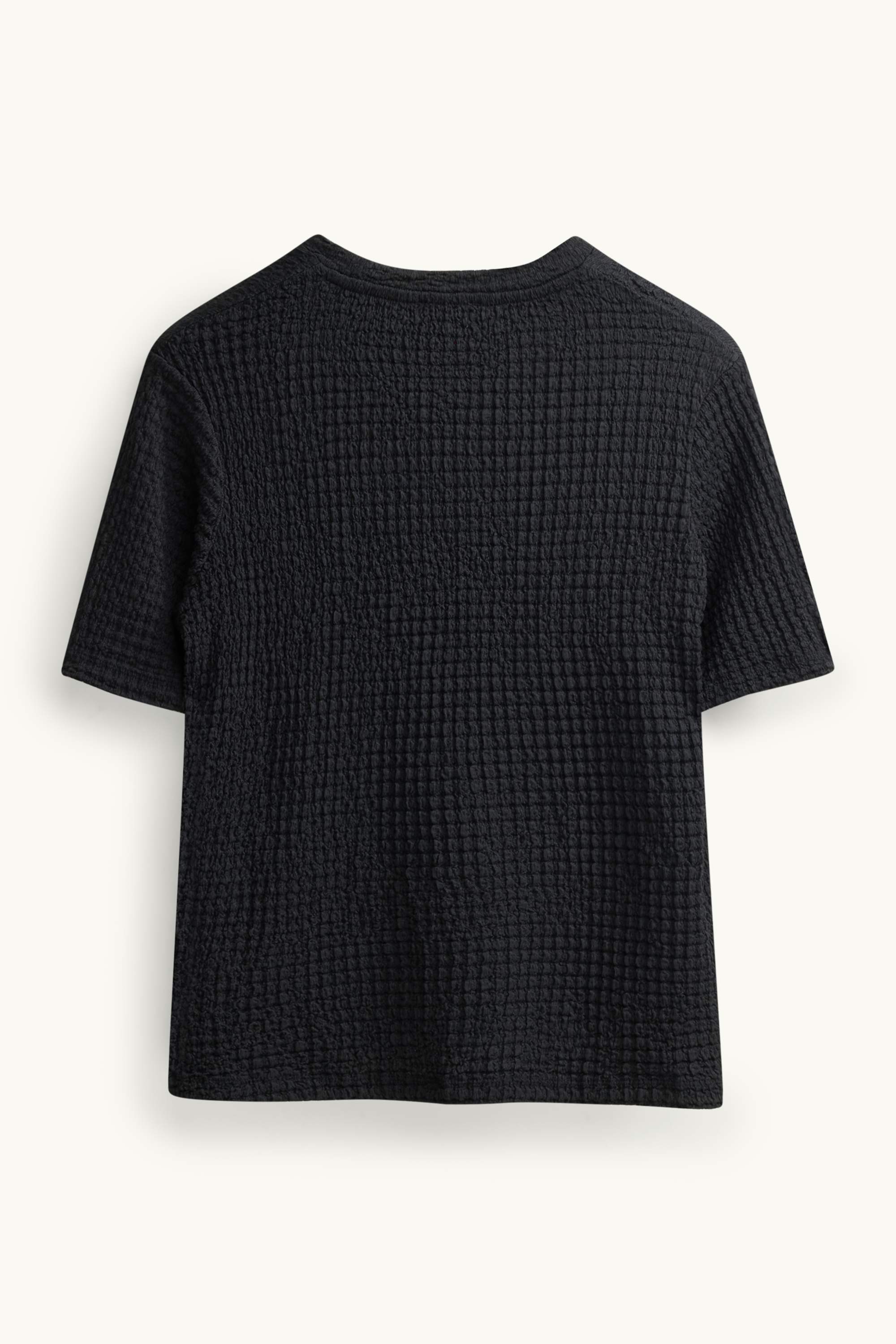 T-shirt - regular fit - textured black