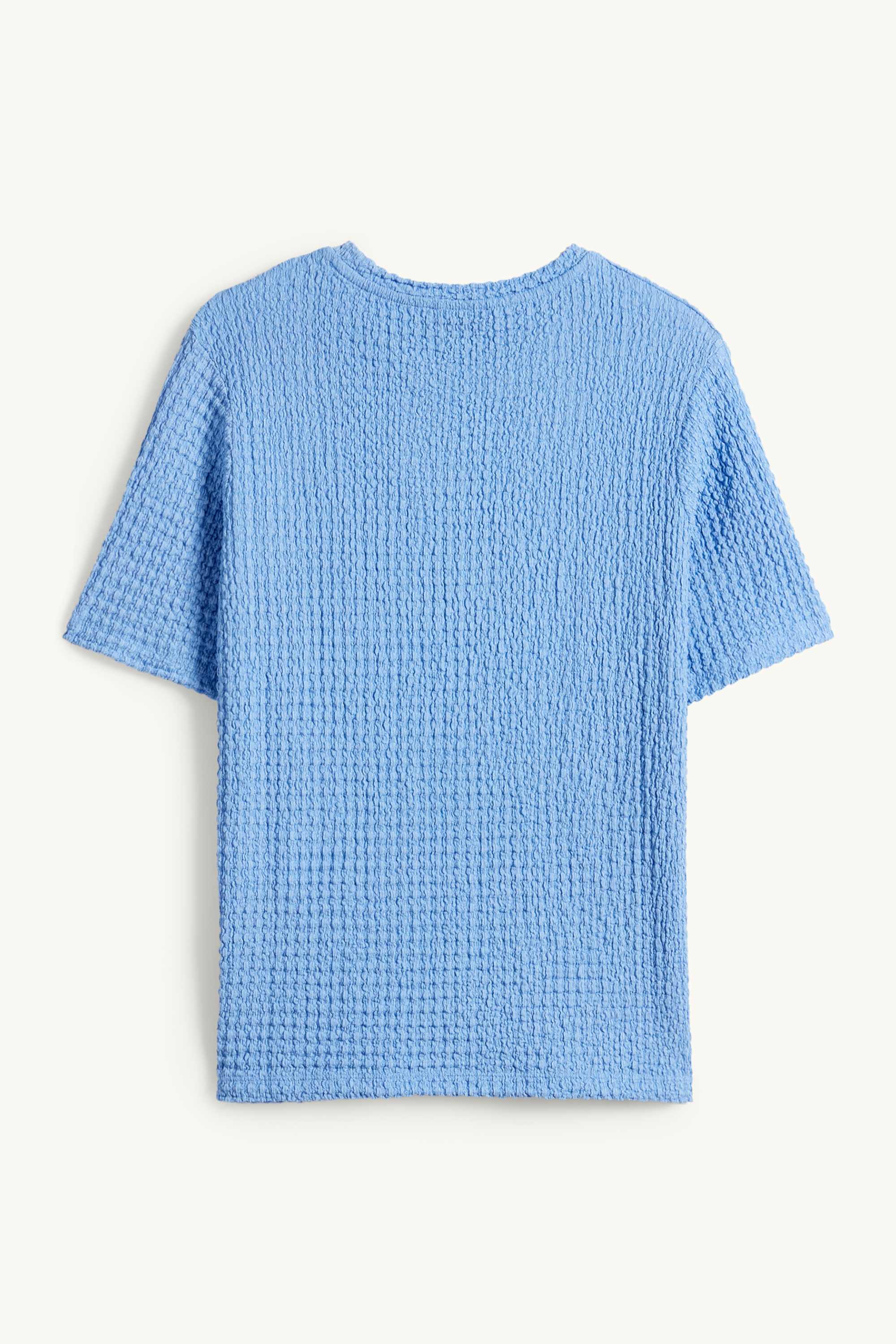 T-shirt - regular fit - textured blue