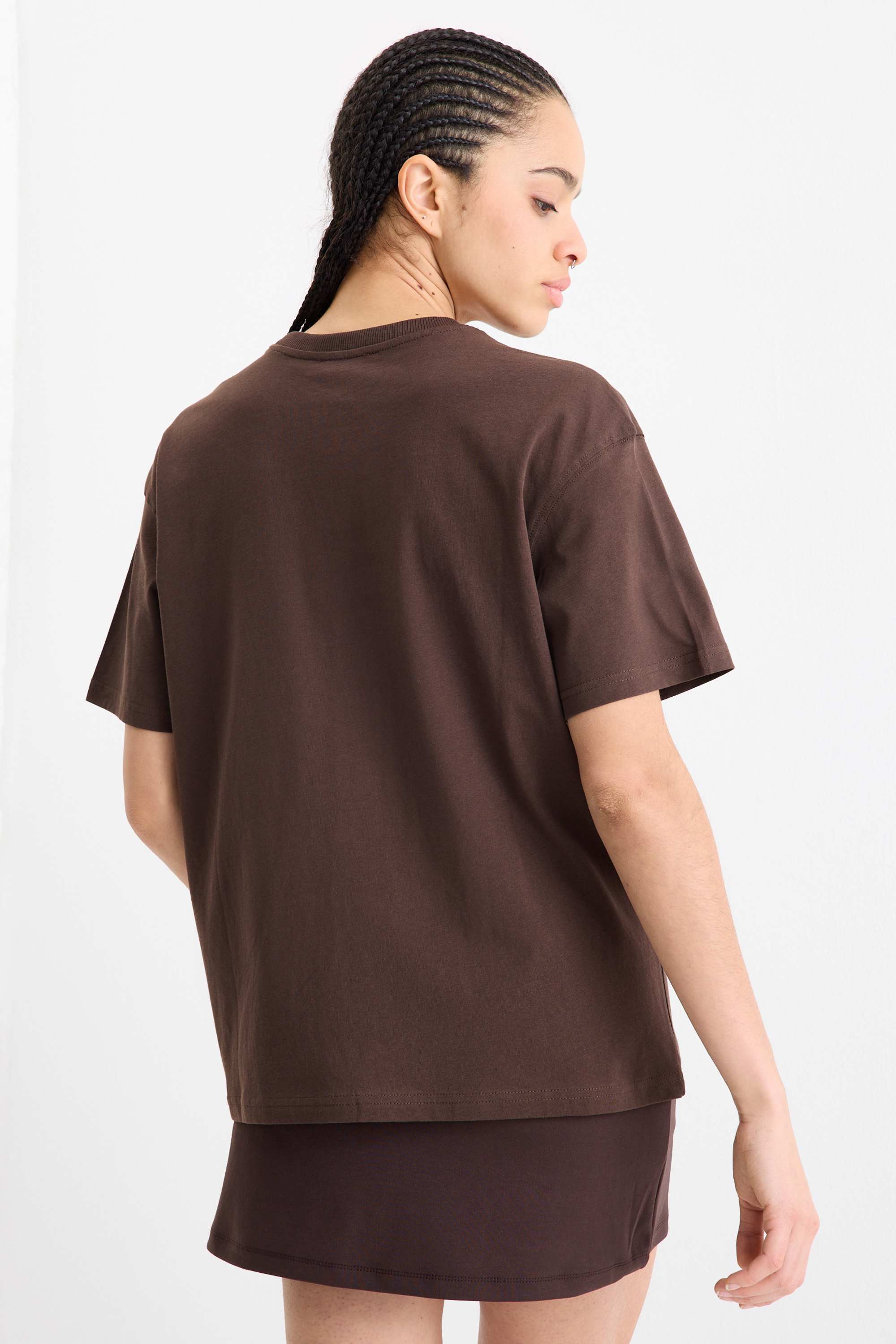 T-shirt - oversized dark brown