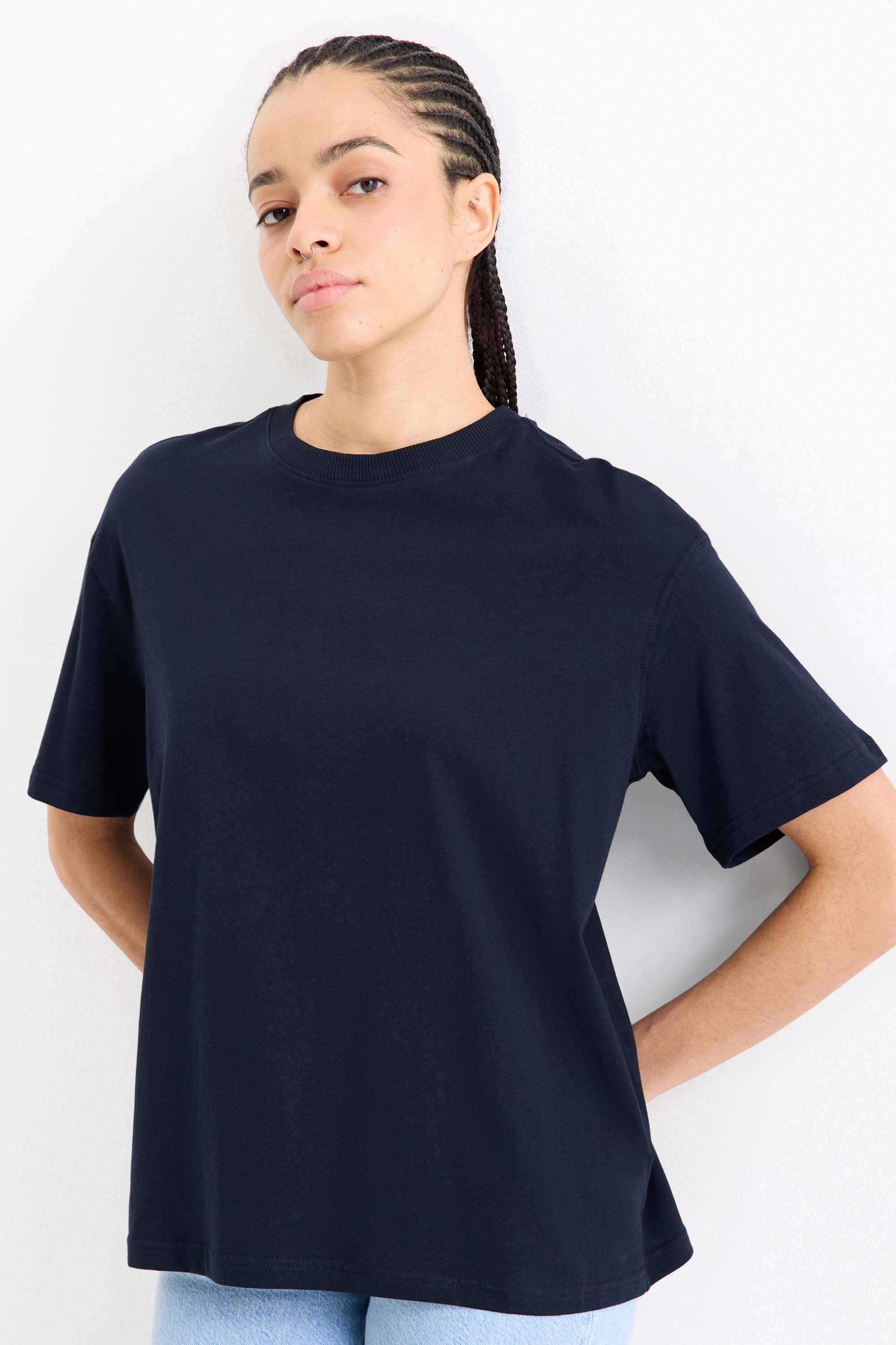 T-shirt - oversized dark blue