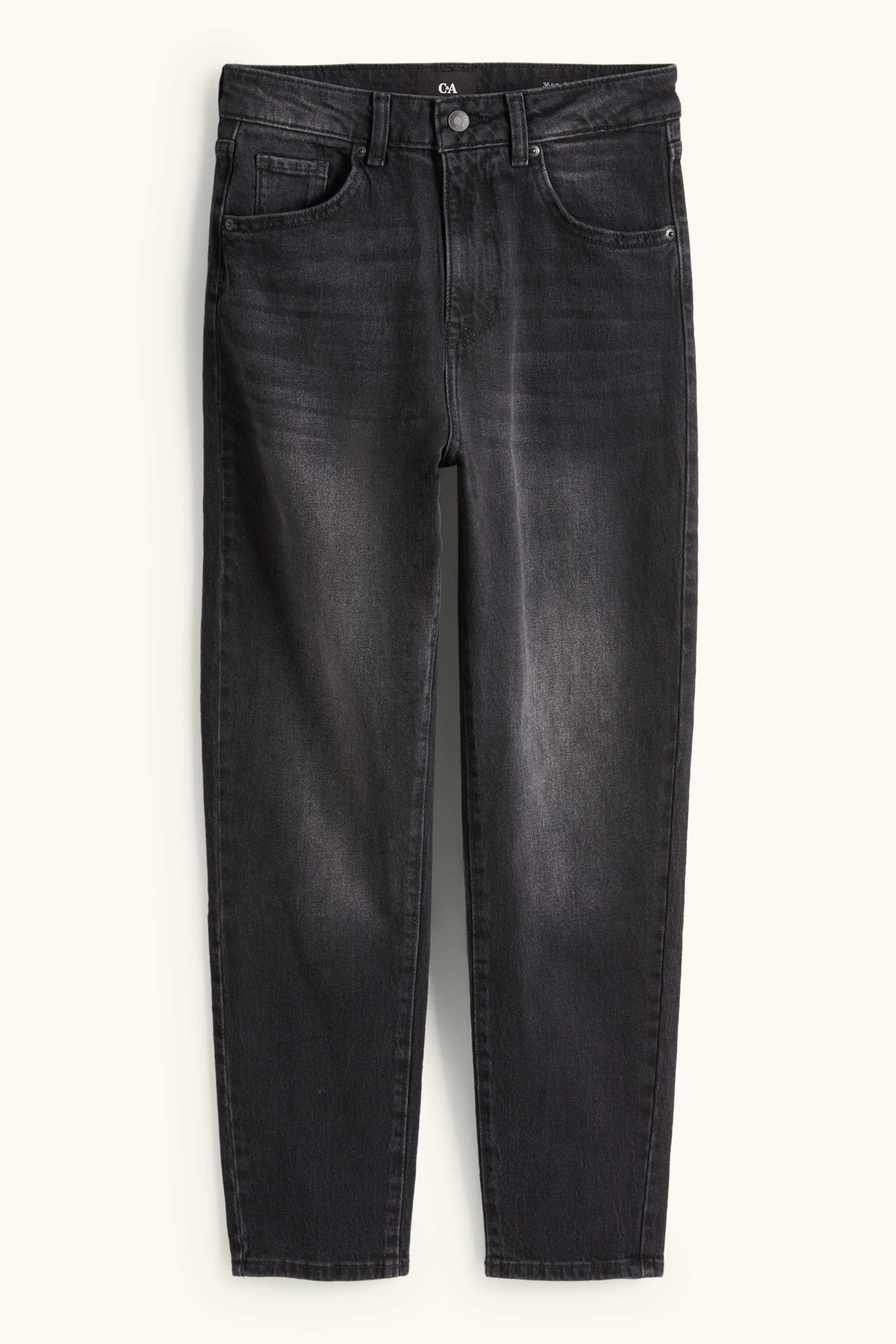 Mom jeans - high waist - LYCRA® denim-dark gray