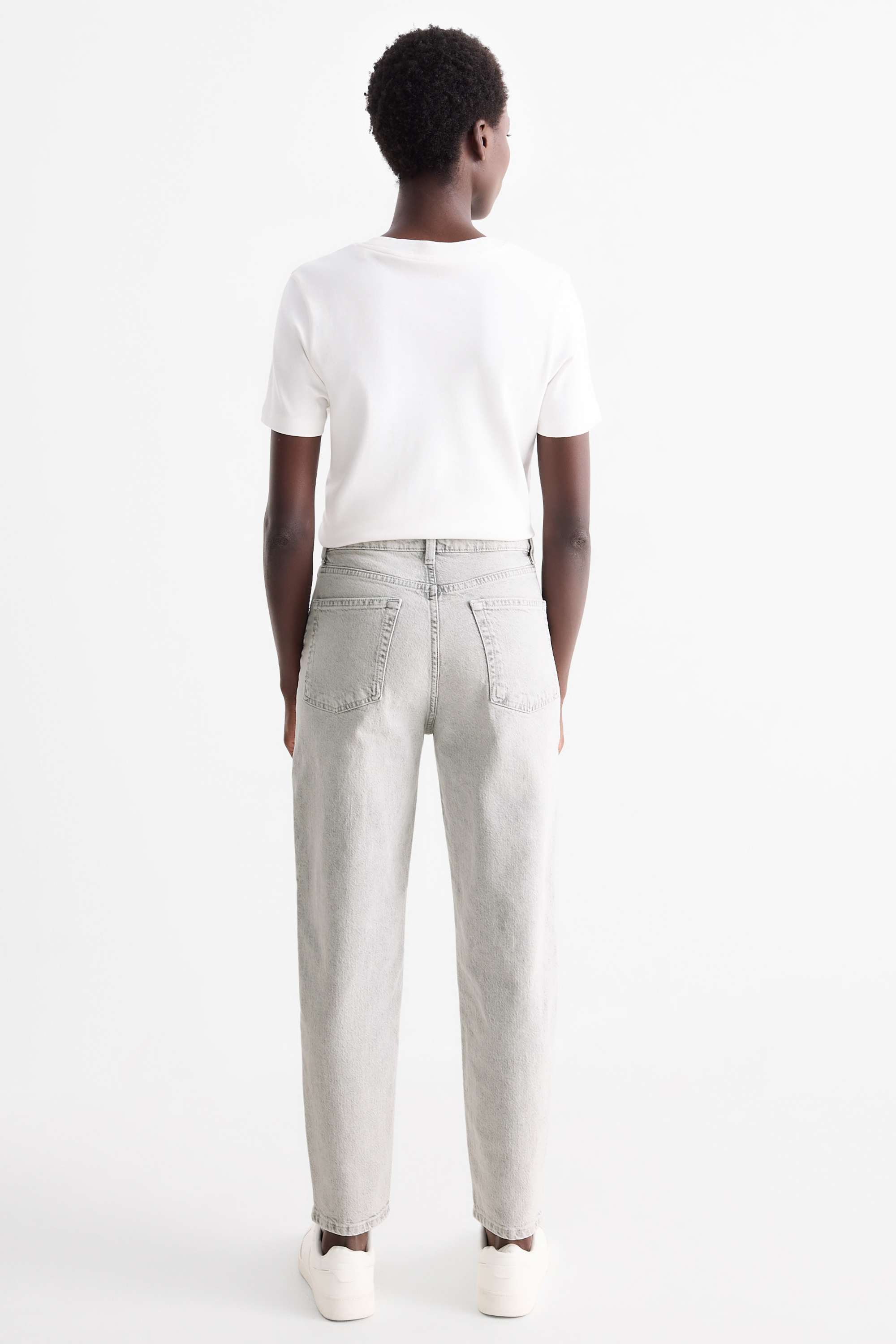 Mom jeans - high waist - LYCRA® denim-light gray