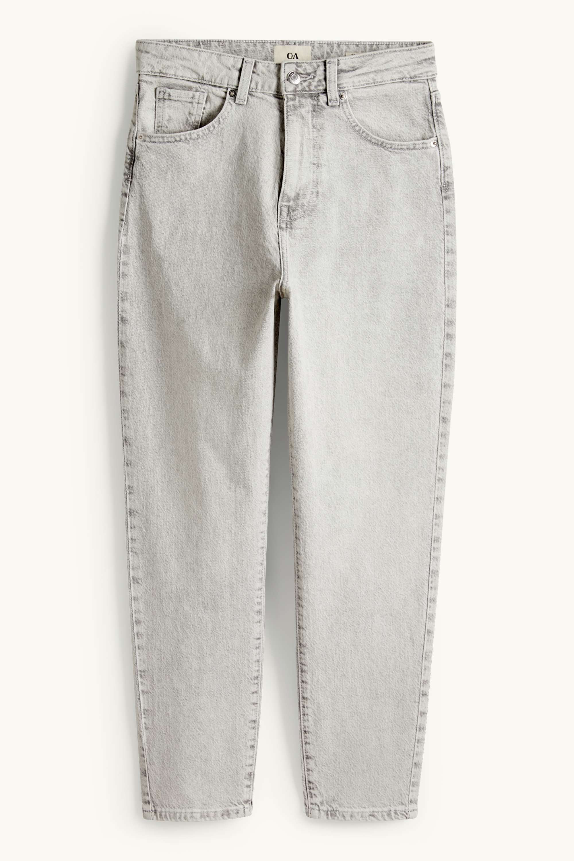 Mom jeans - high waist - LYCRA® denim-light gray