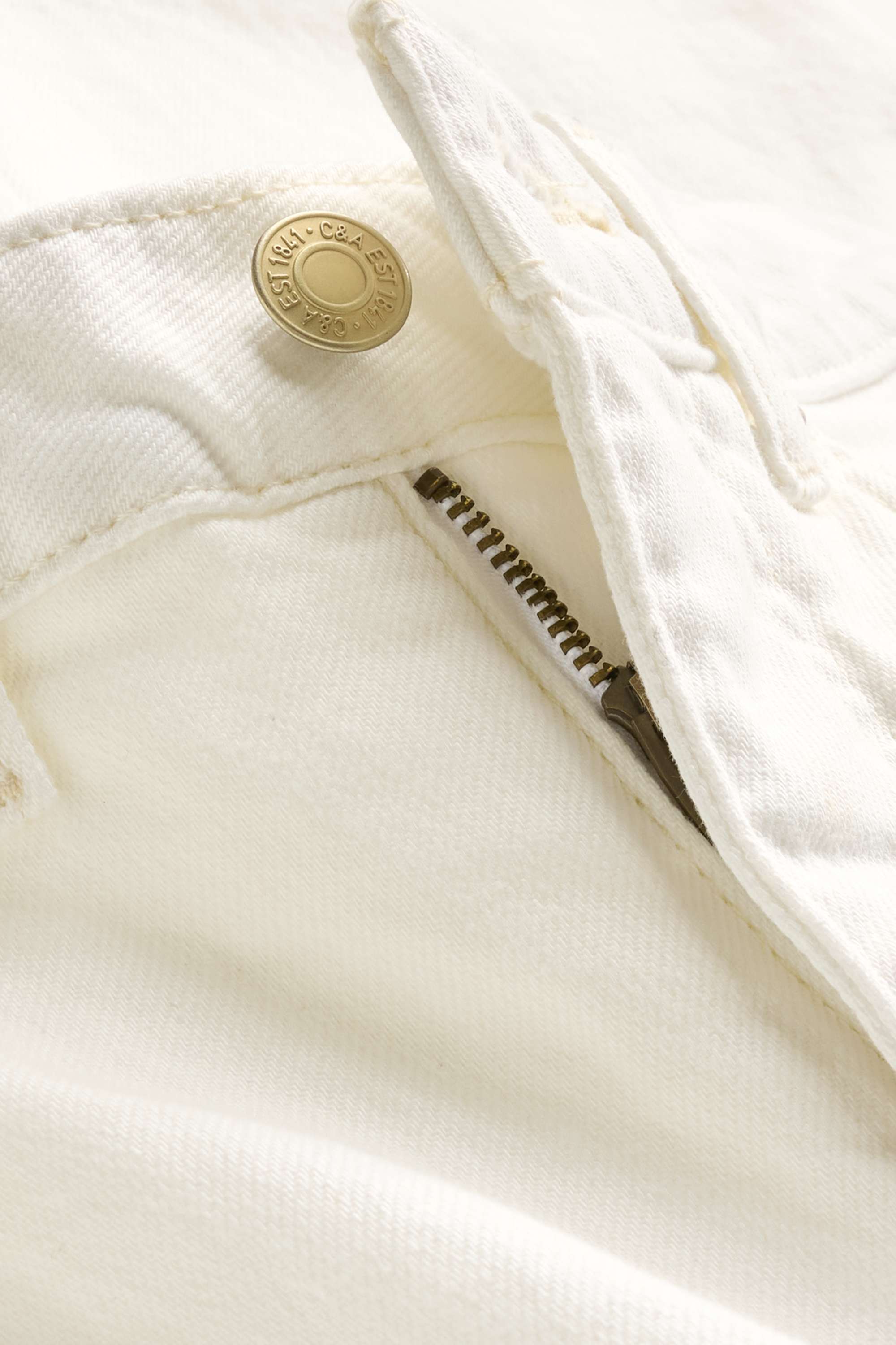 Mom jeans - high waist - LYCRA® cremewhite