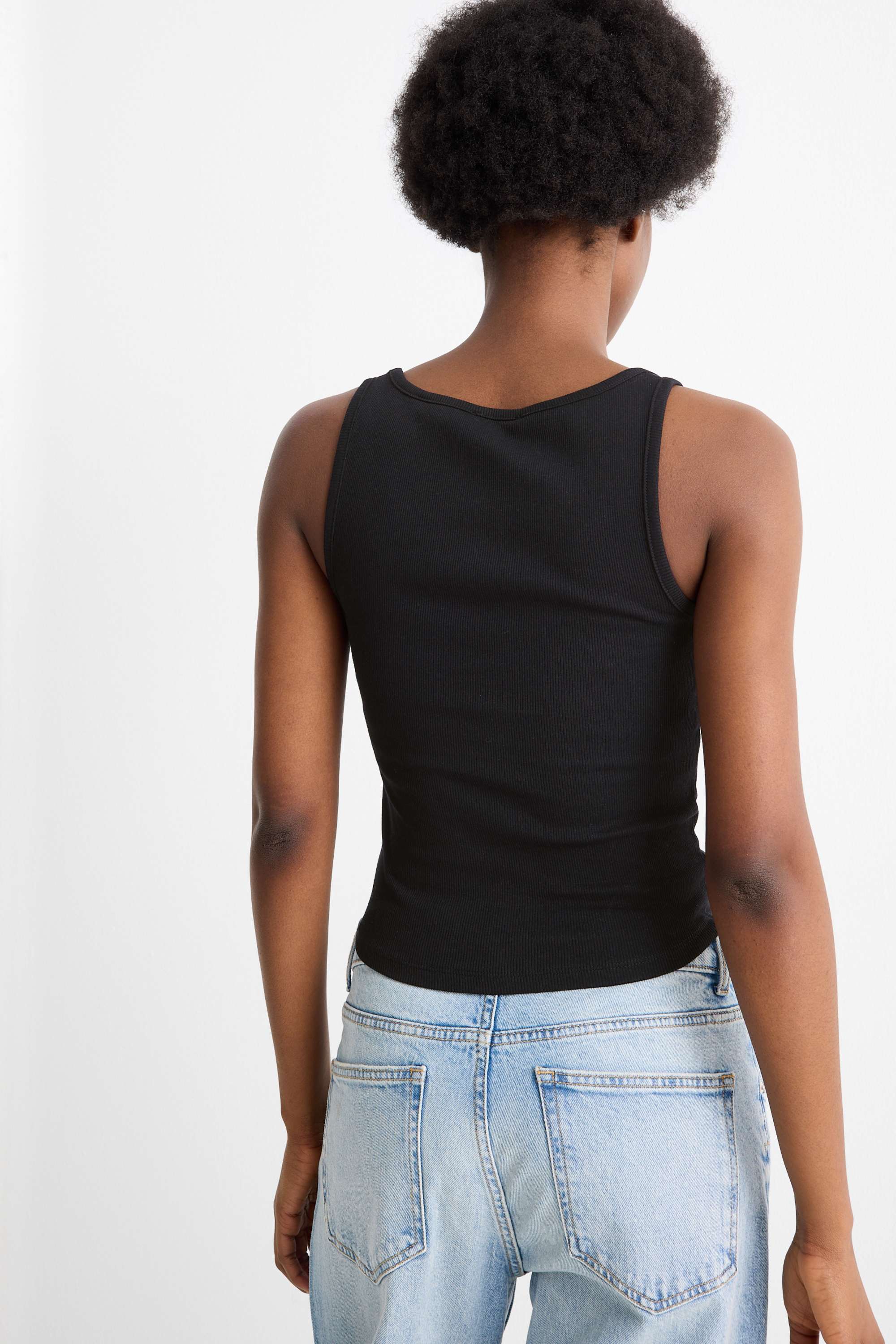 Top - ribbed black