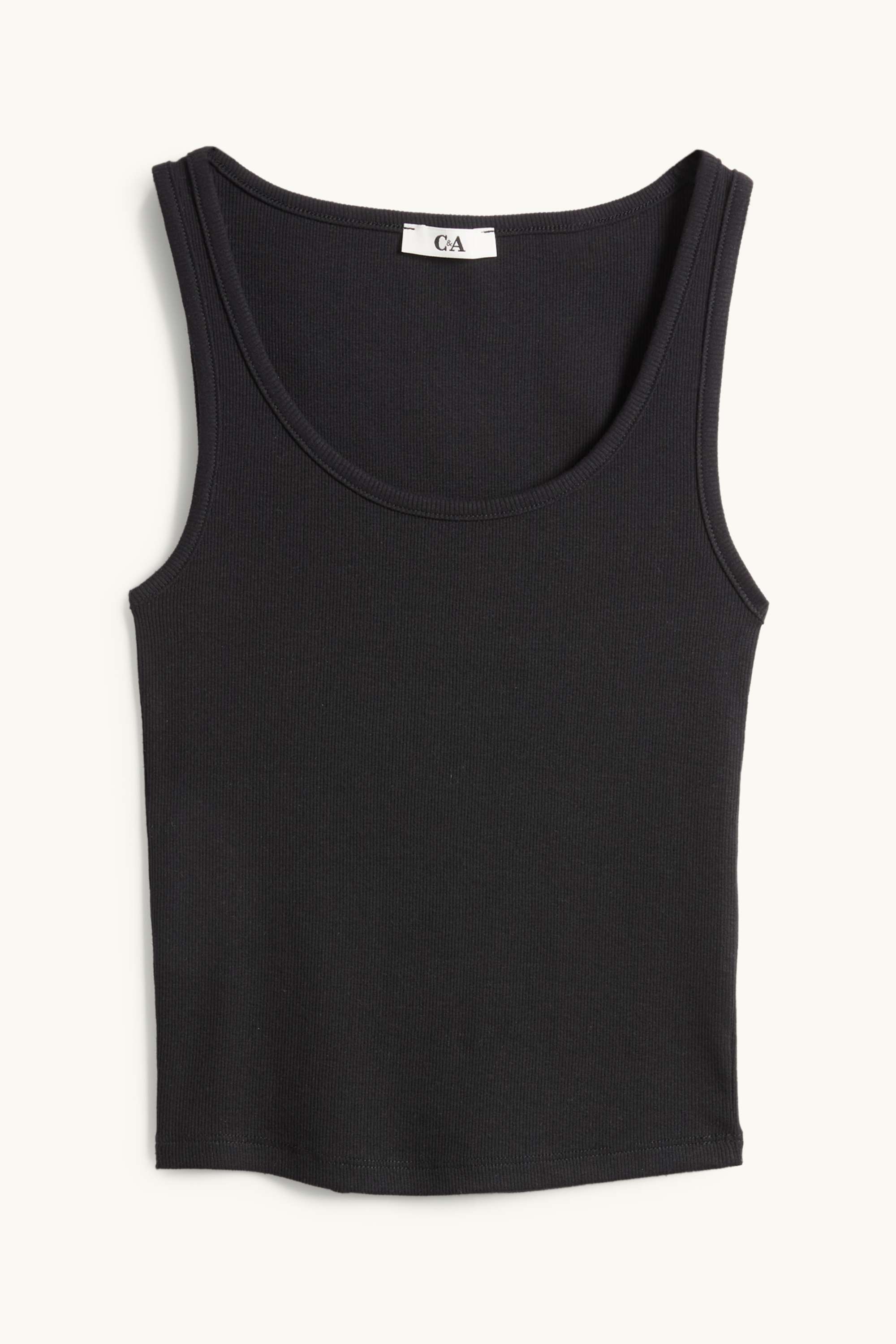 Top - ribbed black