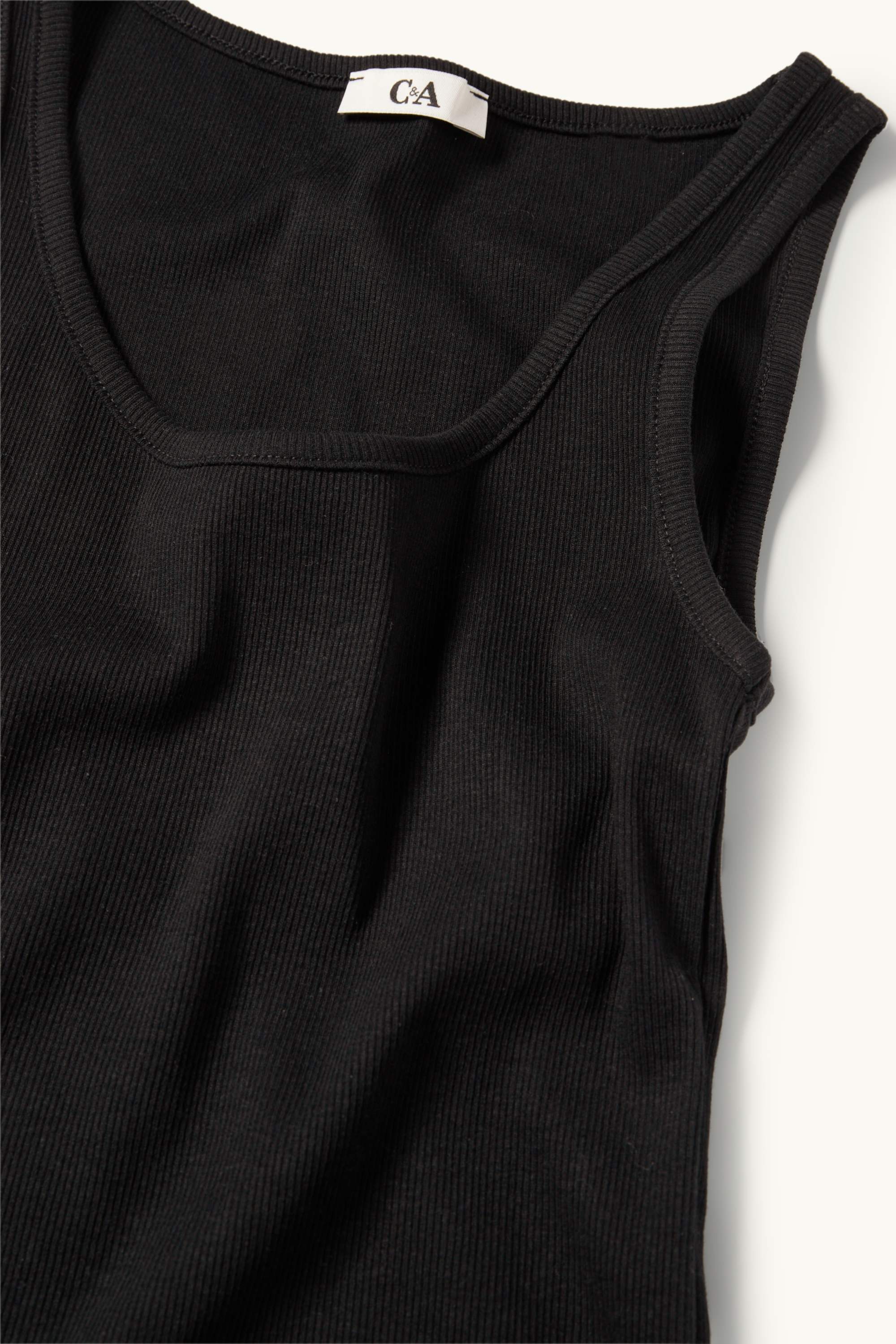 Top - ribbed black