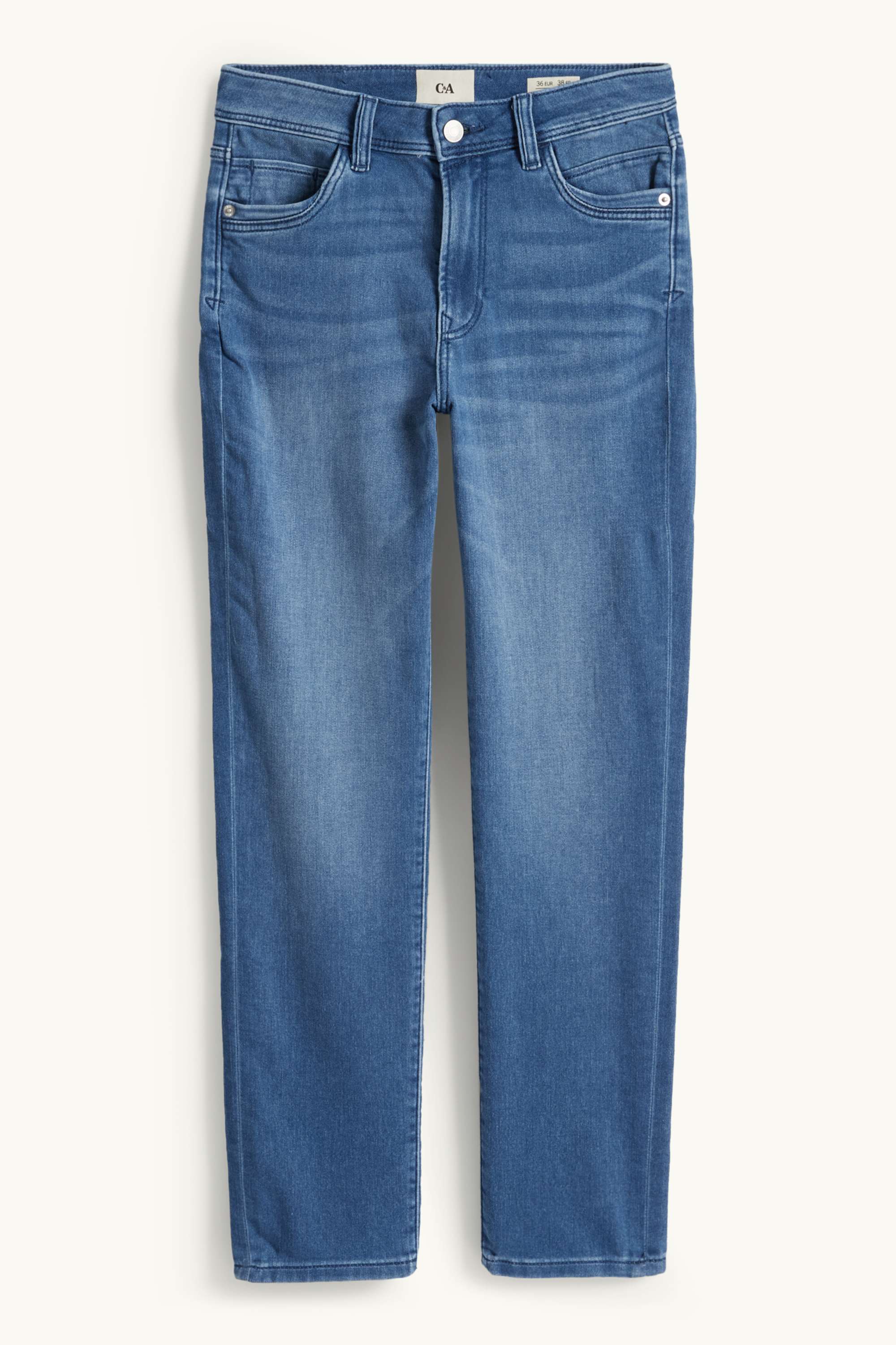 Slim jeans - mid-rise waist - jog denim blue denim