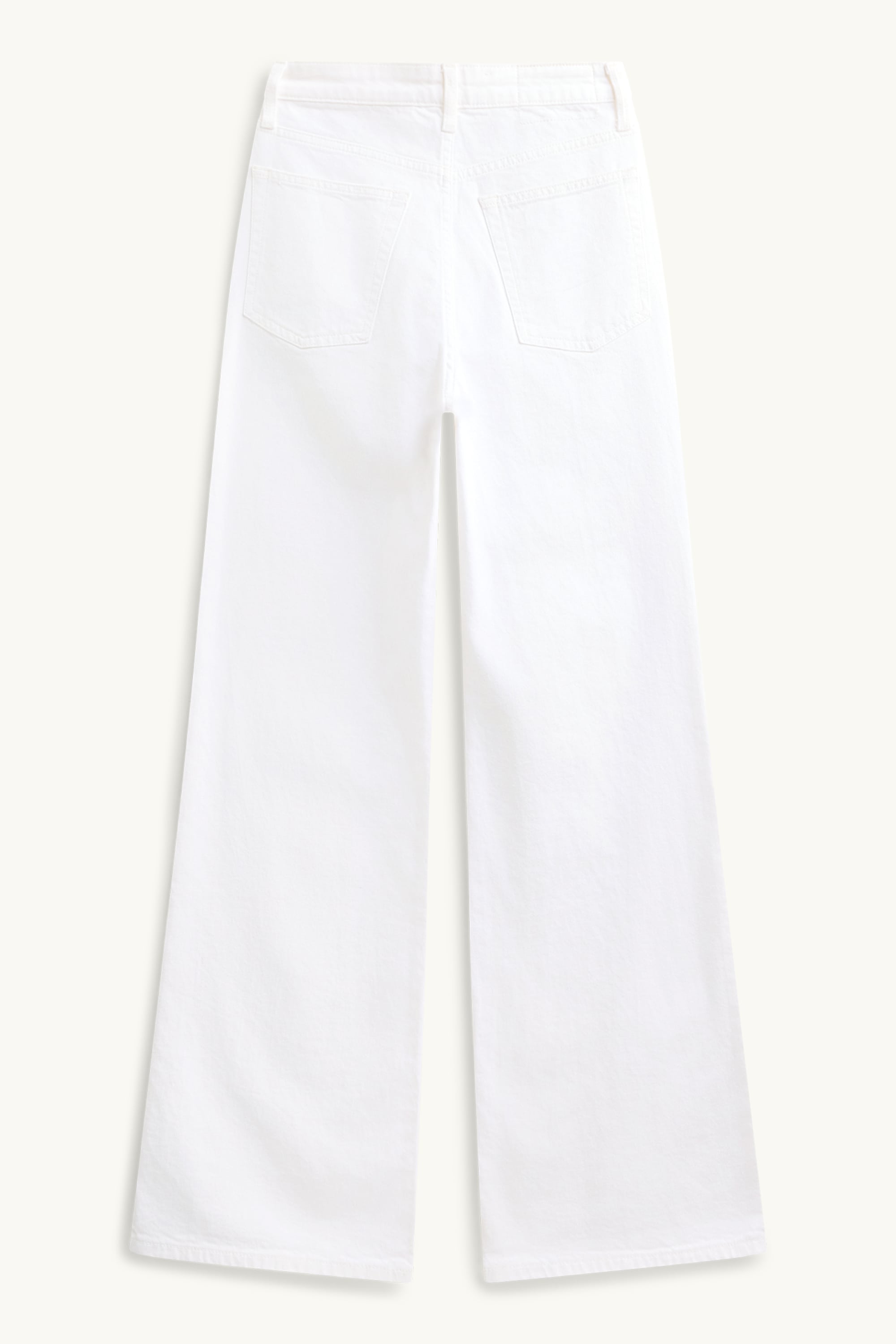 Wide leg jeans - high waist white