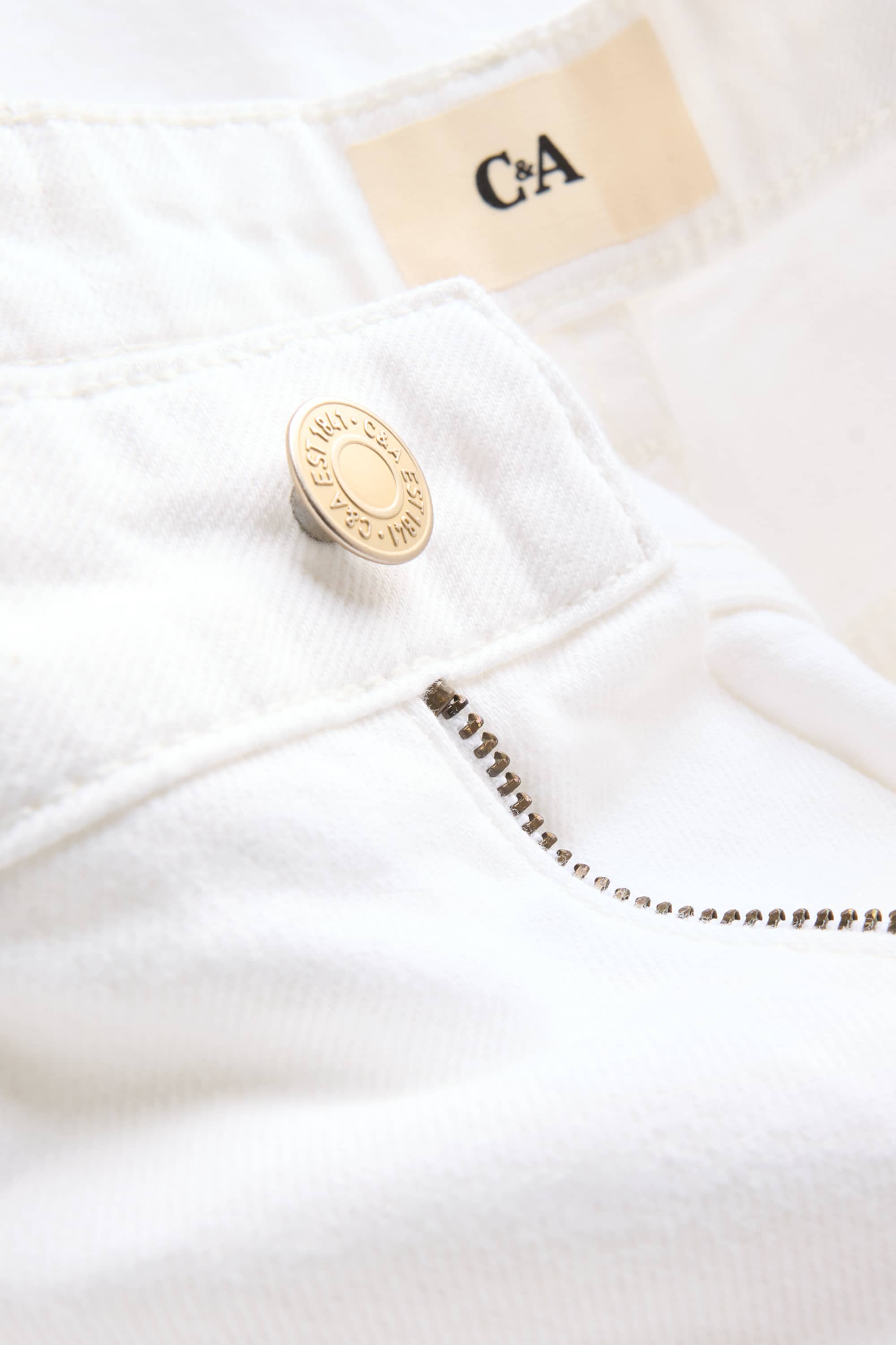 Wide leg jeans - high waist white