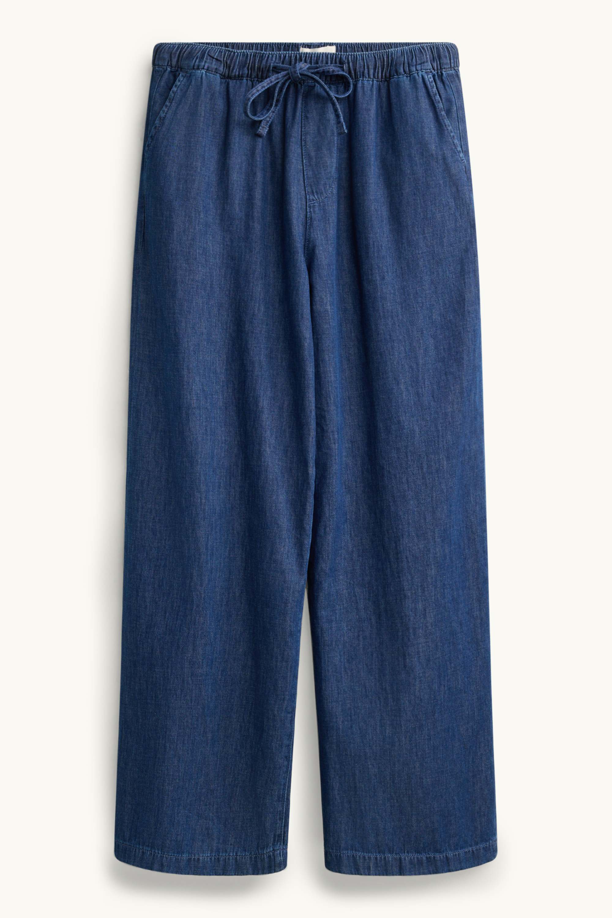 Wide leg jeans - high waist denim-dark blue