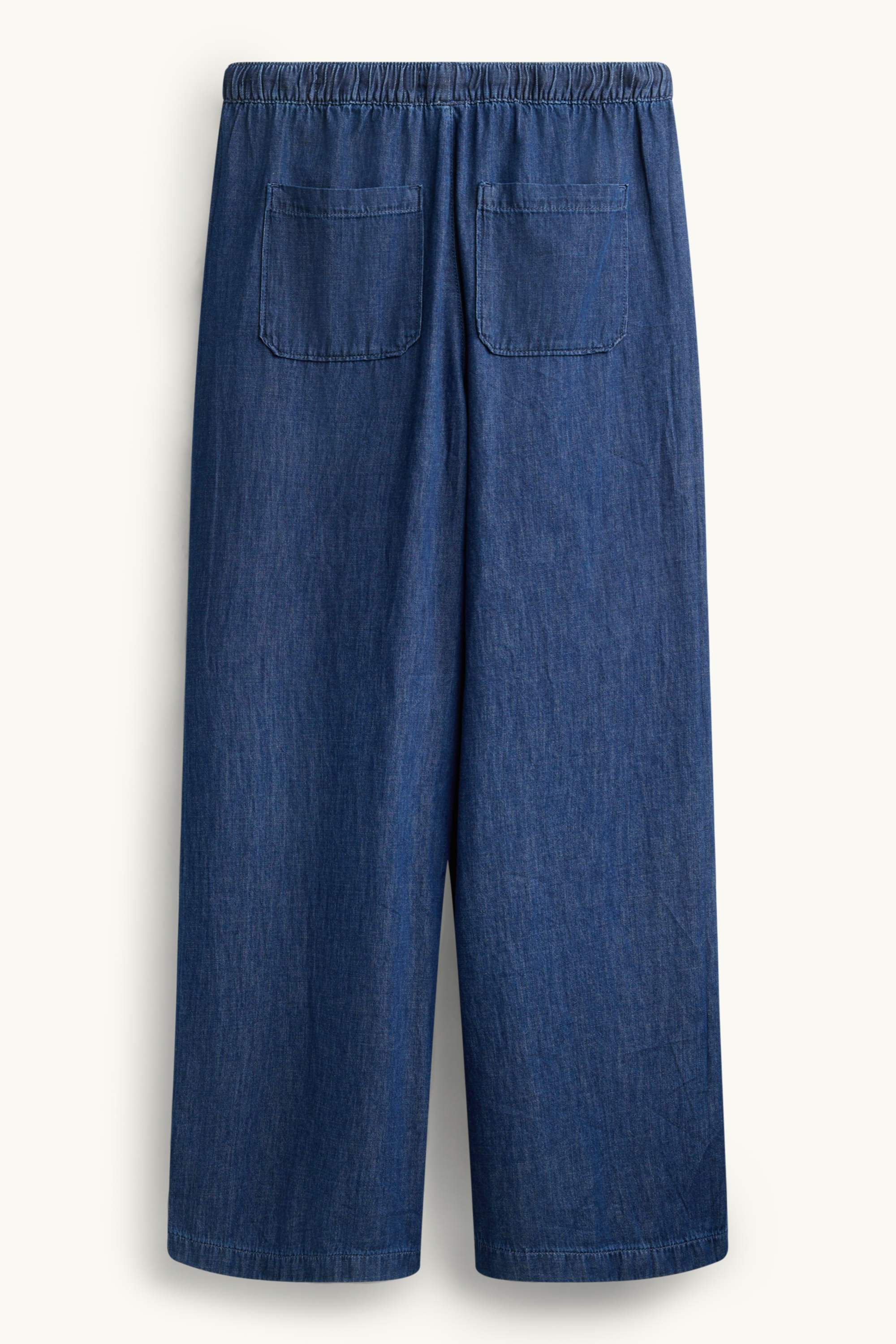 Wide leg jeans - high waist denim-dark blue