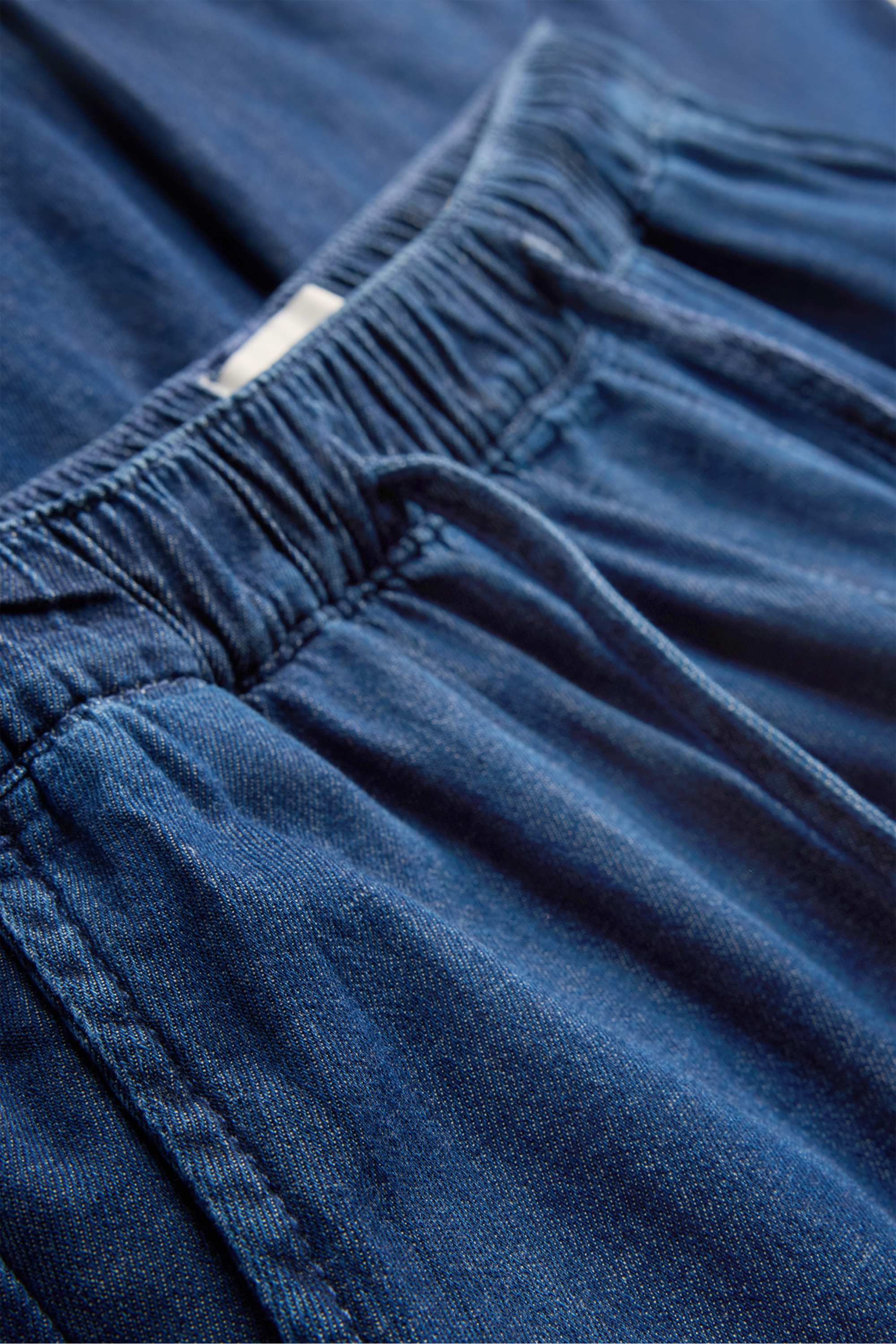 Wide leg jeans - high waist denim-dark blue