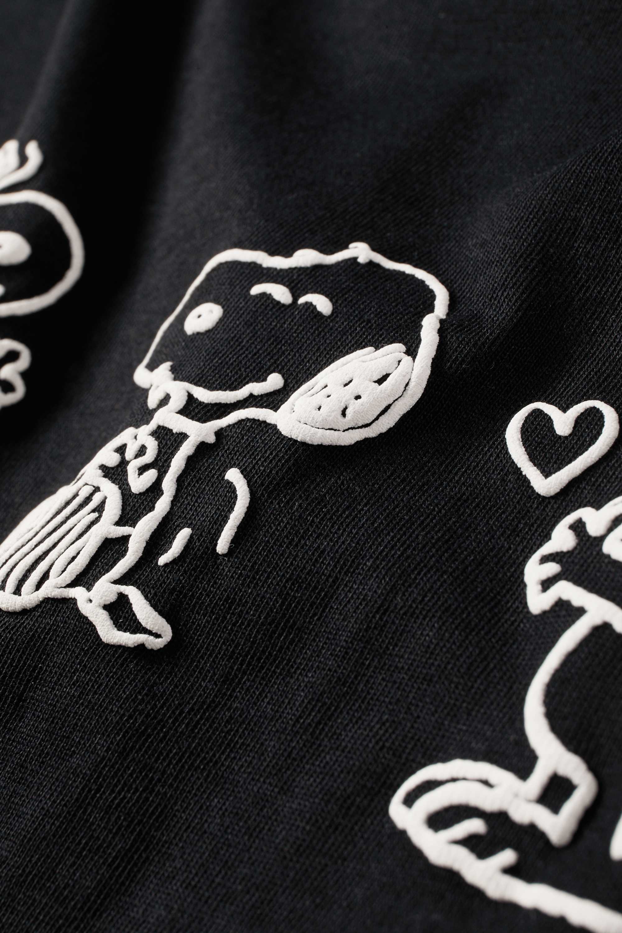T-shirt - regular fit - Snoopy black