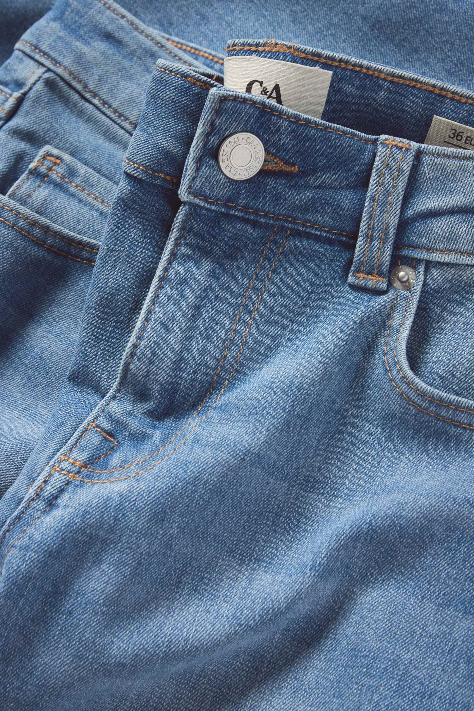 Bootcut jeans - low-rise waist denim-light blue
