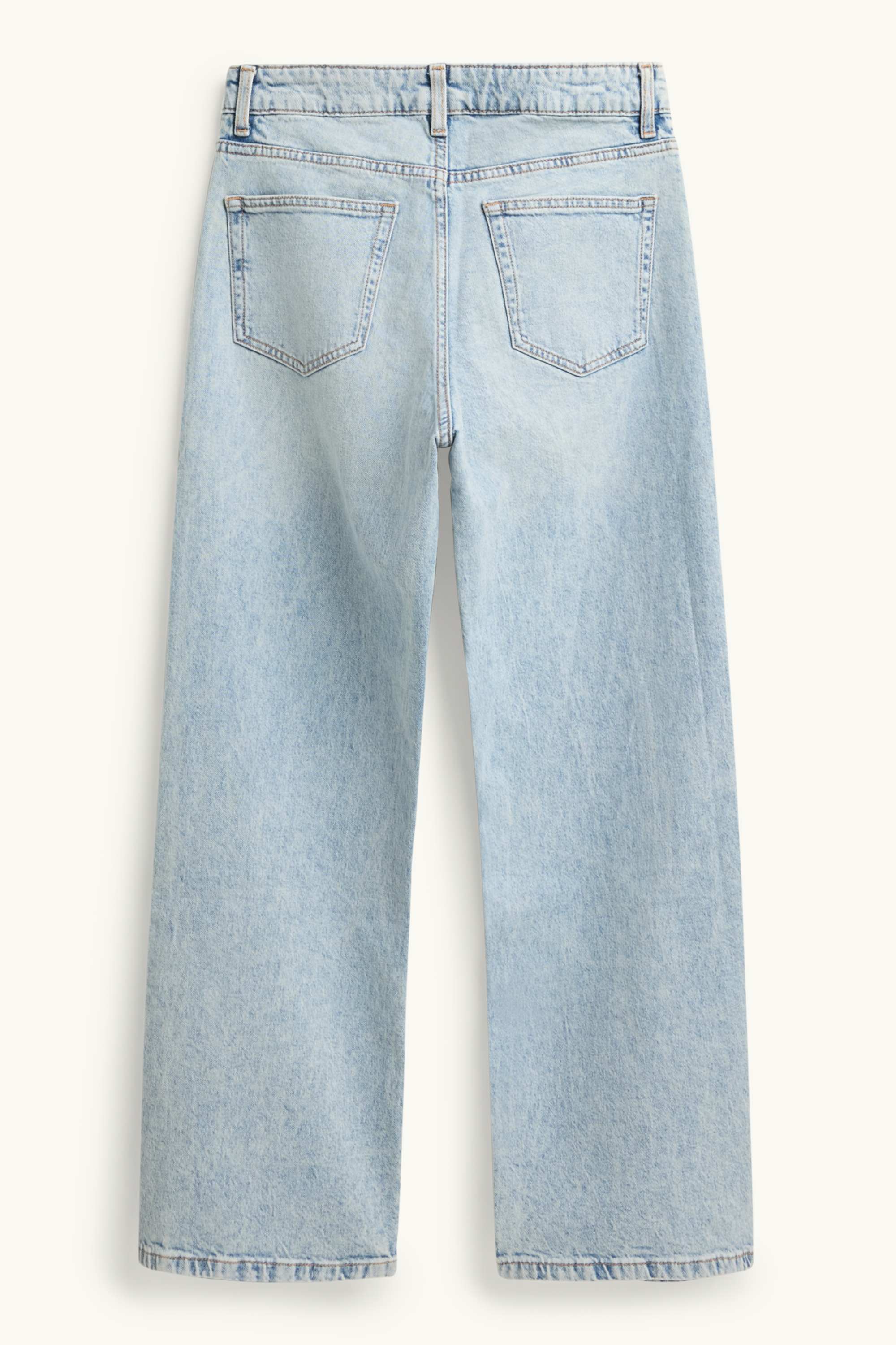Baggy jeans - mid-rise waist denim-light blue (1)