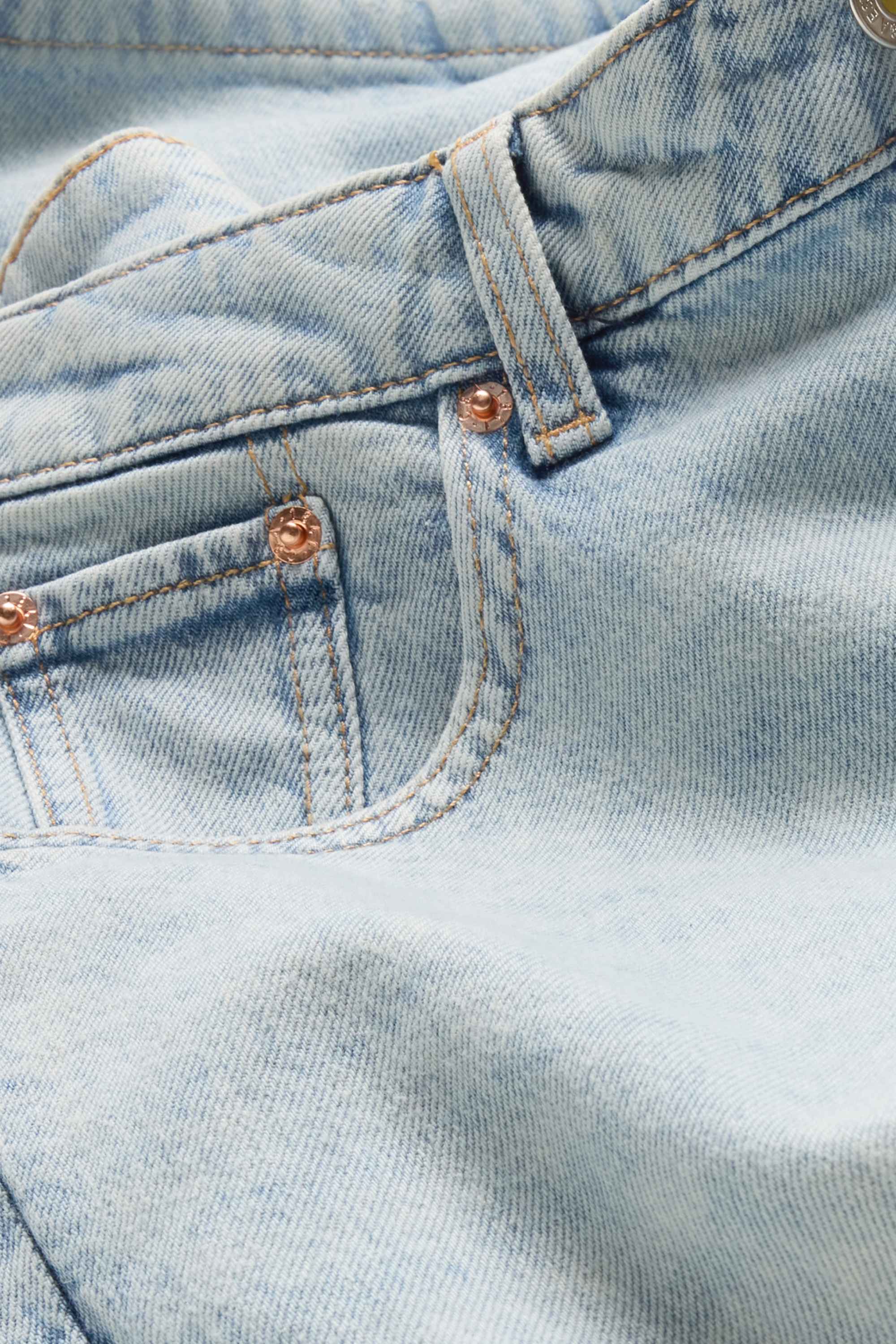 Baggy jeans - mid-rise waist denim-light blue (1)